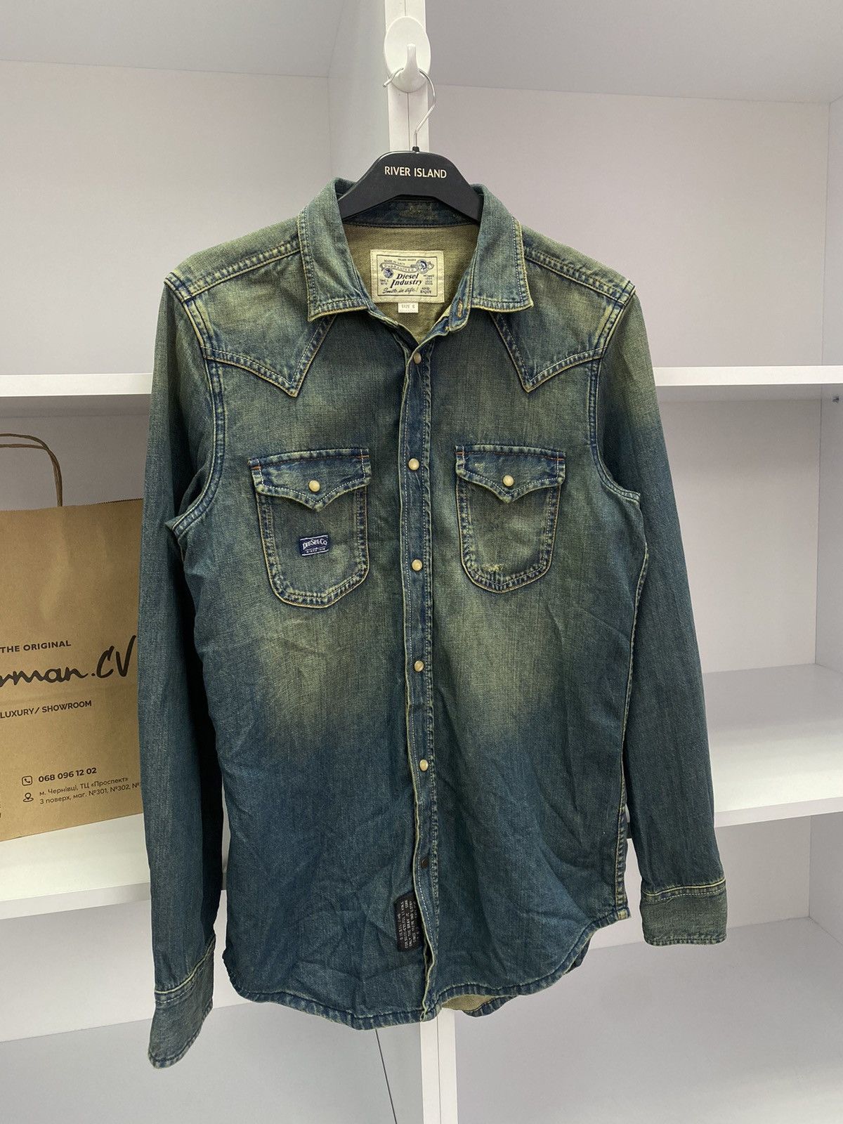 Vintage Diesel Button Up Jeans Shirt