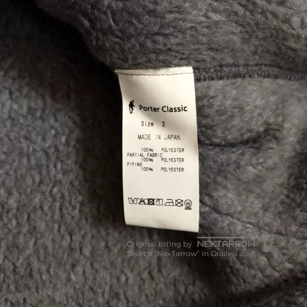 Porter Classic gray fleece jacket with zipper and pocket. Size US L / EU 52-54 / 3 - 5 Thumbnail