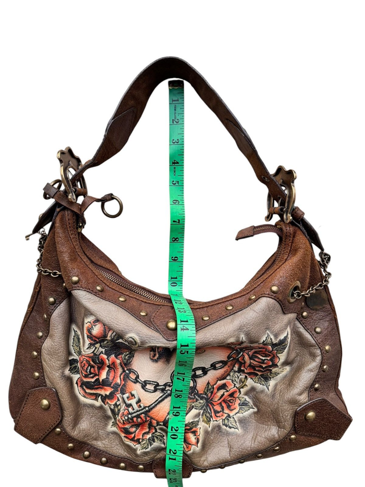 Isabel Marant Etoile Rare Issabella Fiore Hearty Studded Floral Hobo Shoulder Size ONE SIZE - 20 Thumbnail