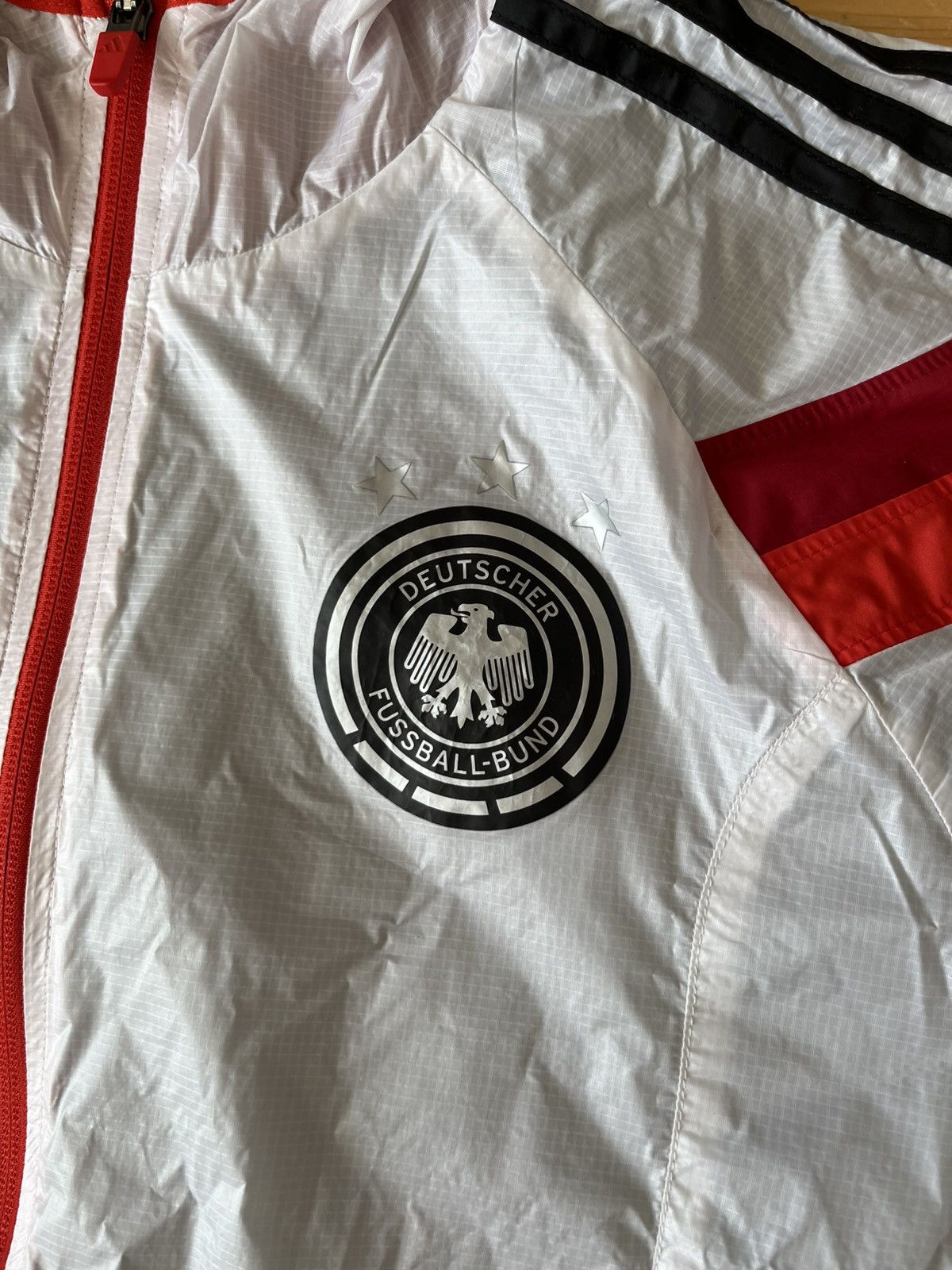 Adidas Adidas 2013-14 Germany adidas Hooded Rain Jacket Size US L / EU 52-54 / 3 - 4 Thumbnail