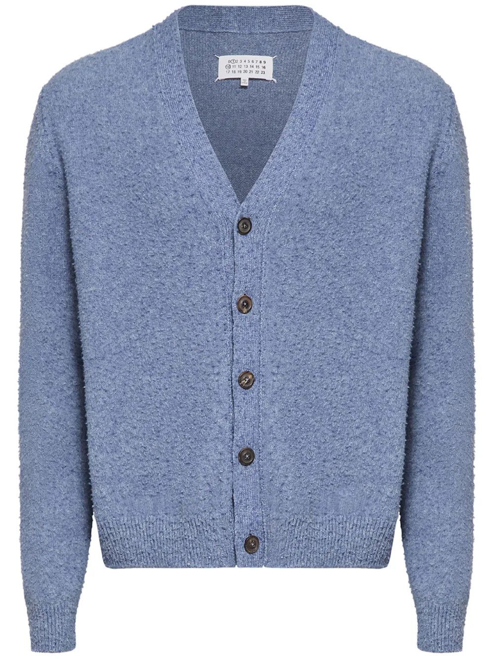 Maison Margiela o1w1db10526 Mélange-effect Cardigan in Light Blue Size US S / EU 44-46 / 1 - 1 Thumbnail