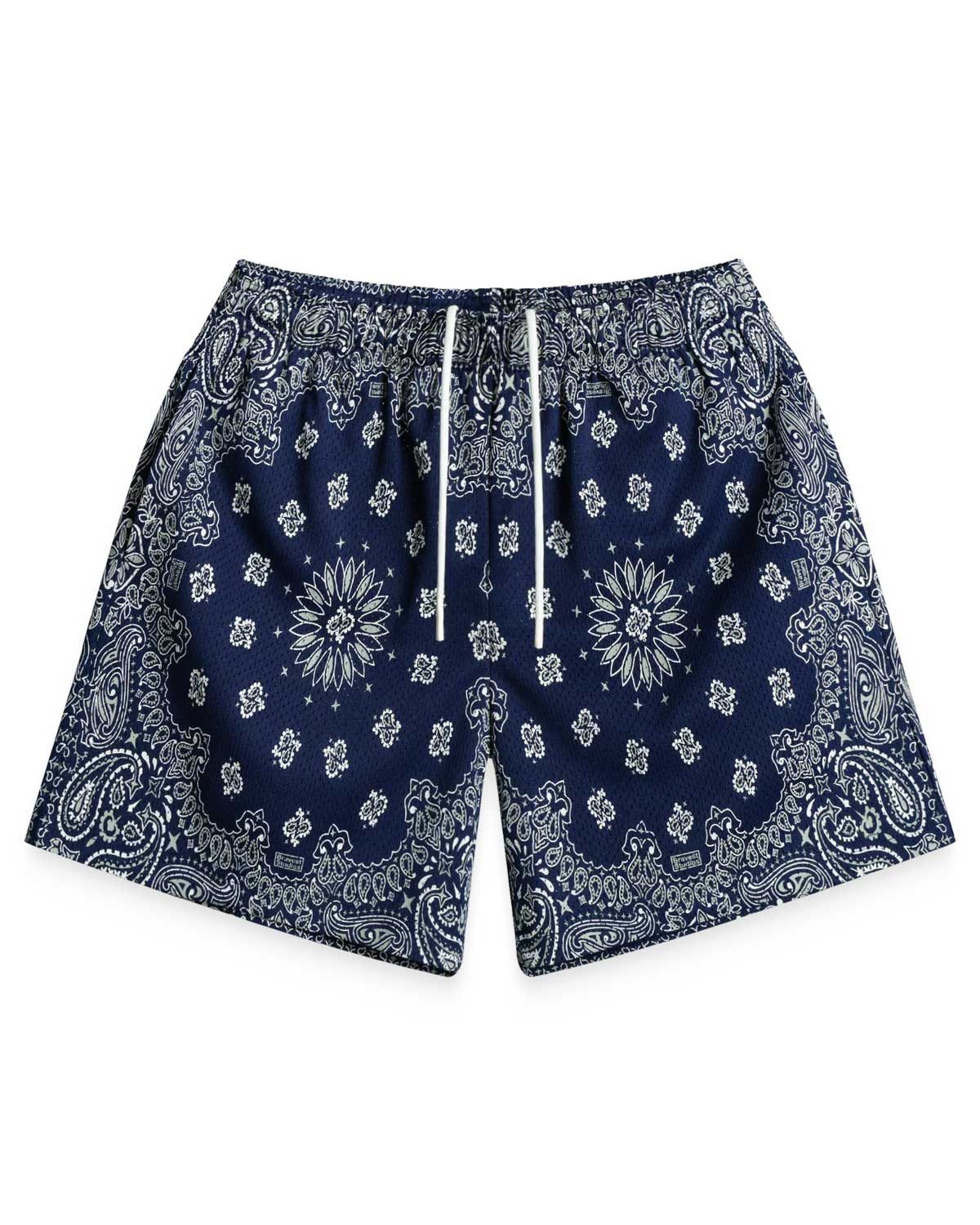 Bravest Studios Screen Printed Paisley Two Tone Shorts Navy Size US 38 / EU 54 - 1 Preview