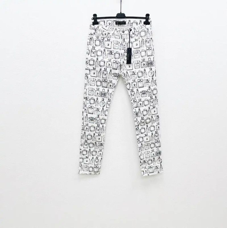 Versace Versace White Denim Casual Pants for Men 0089 Size US 26 / EU 42 - 1 Thumbnail