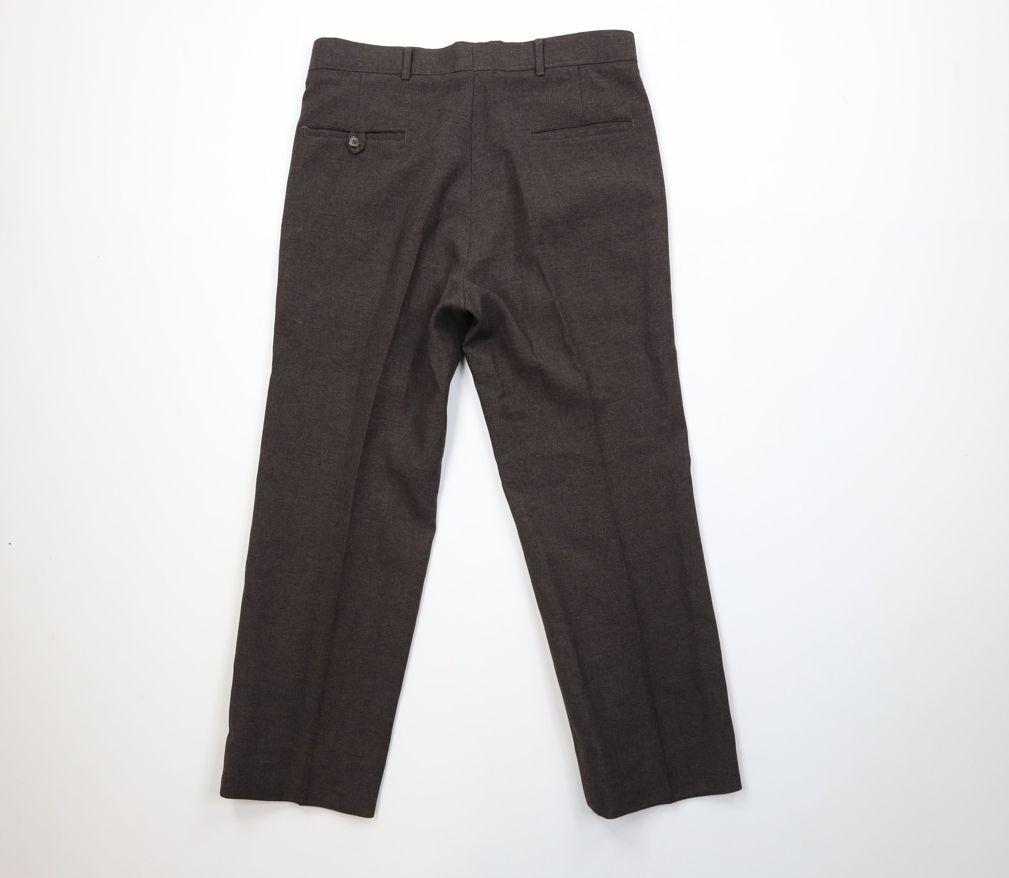 Levi's Vintage 70s Levis Knit Flared Wide Leg Chino Pants Brown USA Size US 32 / EU 48 - 10 Thumbnail