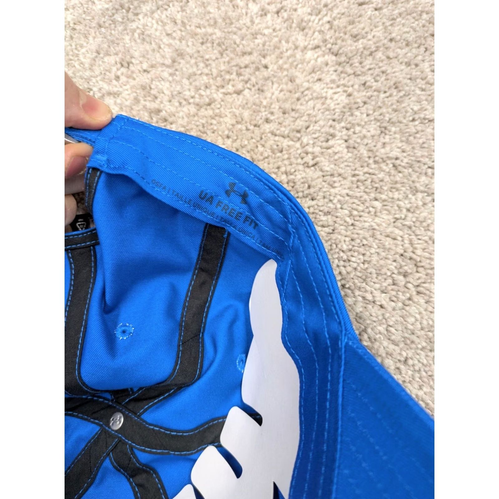 Under Armour Under armour Hat Mens One Size Blue Strapback Cap Cotton Blend NWT Size ONE SIZE - 7 Thumbnail