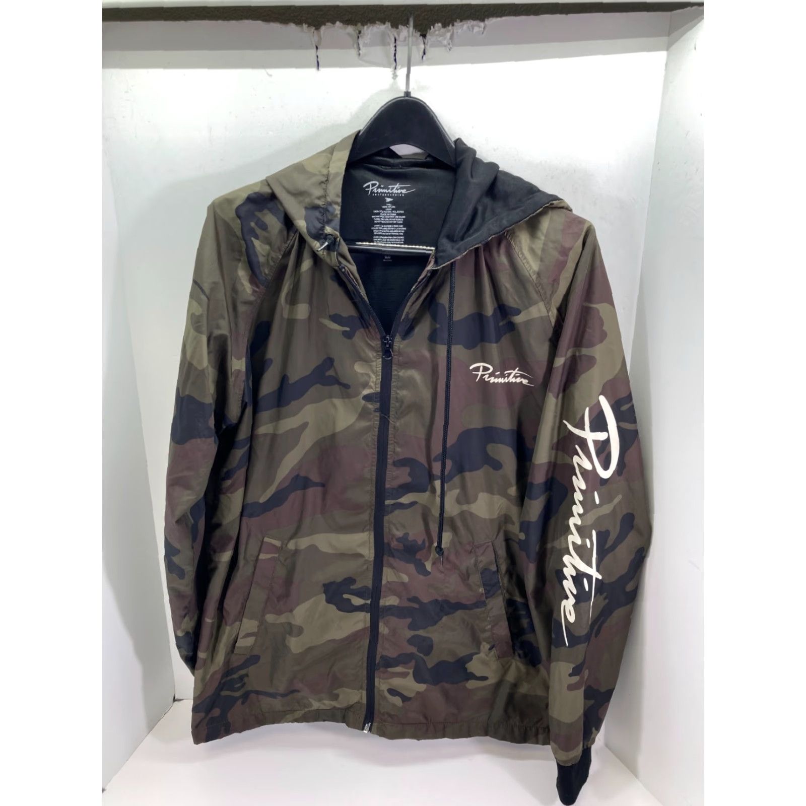 Primitive Primitive Skateboarding Windbreaker Jacket Men Medium Green Camouflage Hooded Size US M / EU 48-50 / 2 - 4 Thumbnail