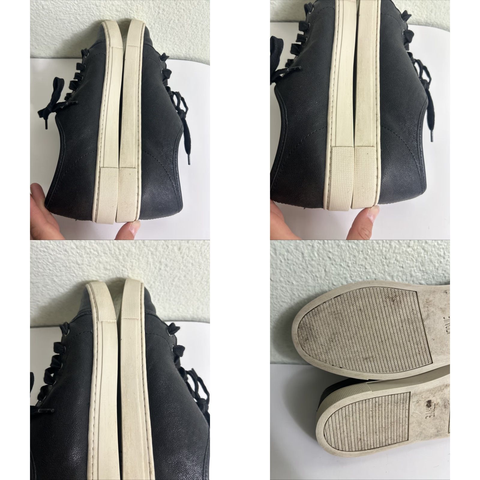 Frye Frye Mindy Low Top Sneakers Women's Black Leather Lace Up Walking Size XL / US 12-14 / IT 48-50 - 9 Thumbnail
