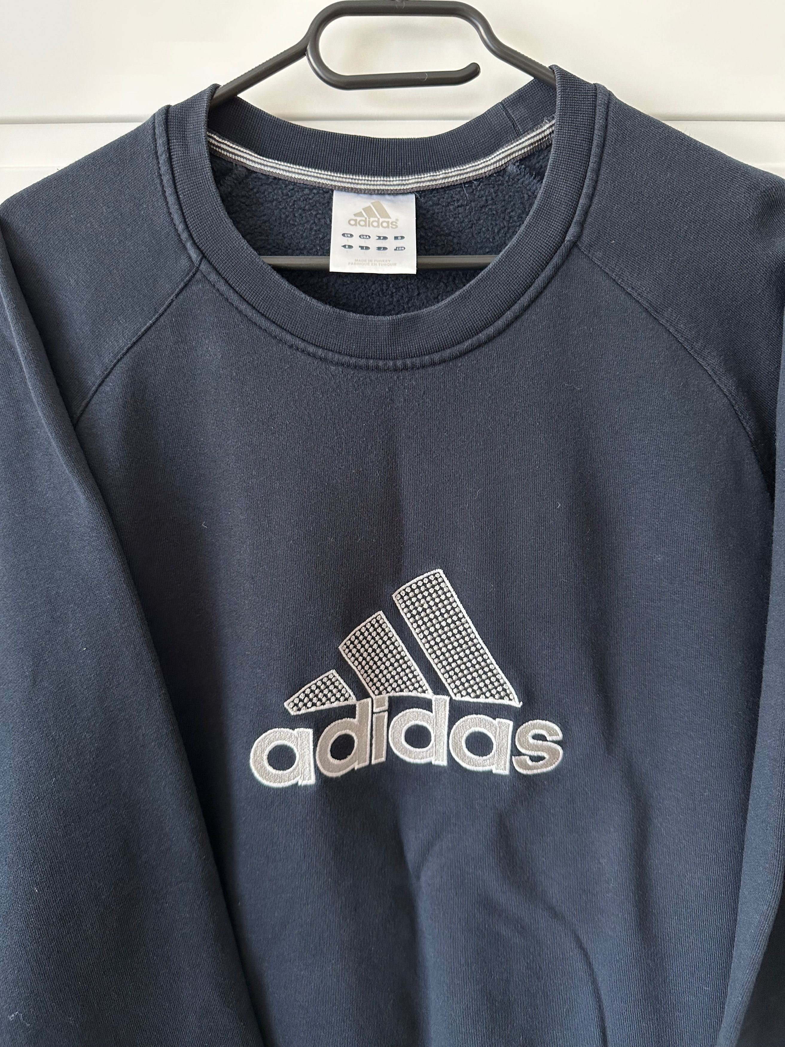 Adidas Vintage ADIDAS crew neck sweatshirt dark blue large Size US L / EU 52-54 / 3 - 2 Thumbnail