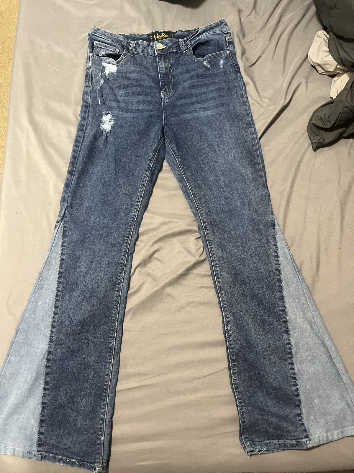 Japanese Brand × Vintage Flared Blue Denim Size US 31 - 1 Thumbnail