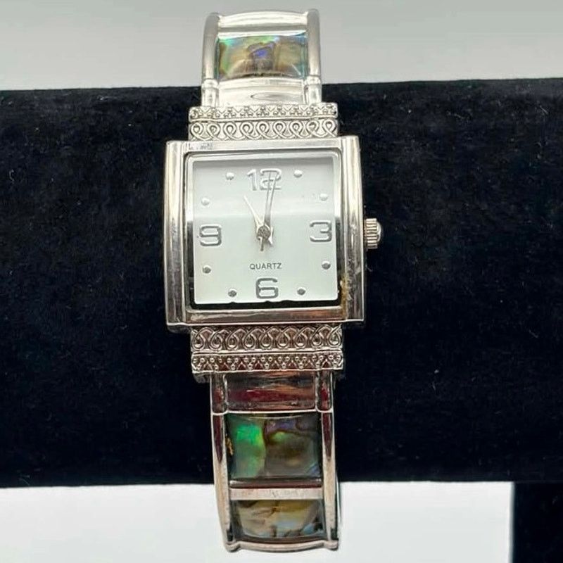 Other Silver & Green Cuff Watch Size ONE SIZE - 2 Thumbnail