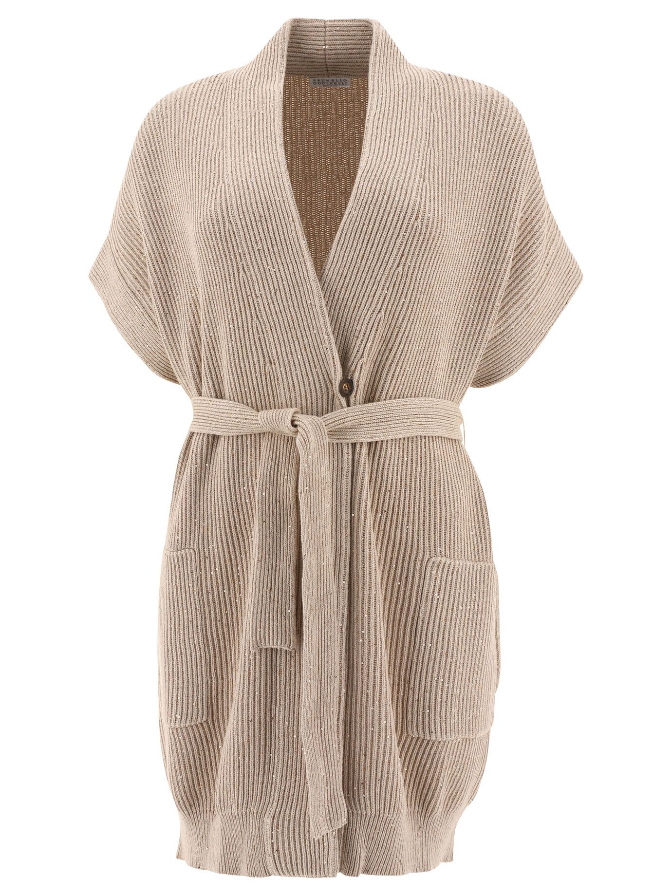 Brunello Cucinelli Diamante Ribbed Cardigan Size L / US 10 / IT 46 - 1 Thumbnail