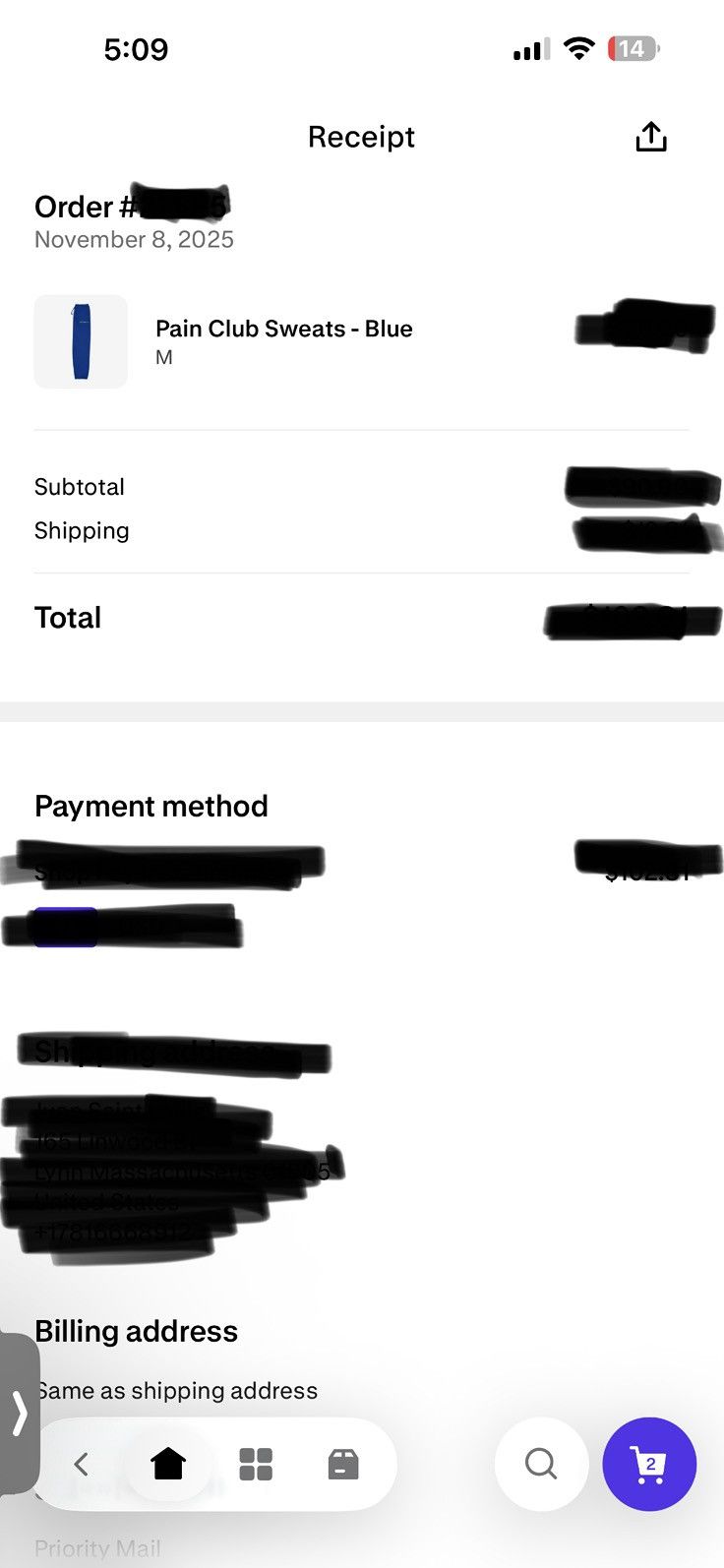 Gymshark WELCOME PAIN Size US 32 / EU 48 - 4 Thumbnail