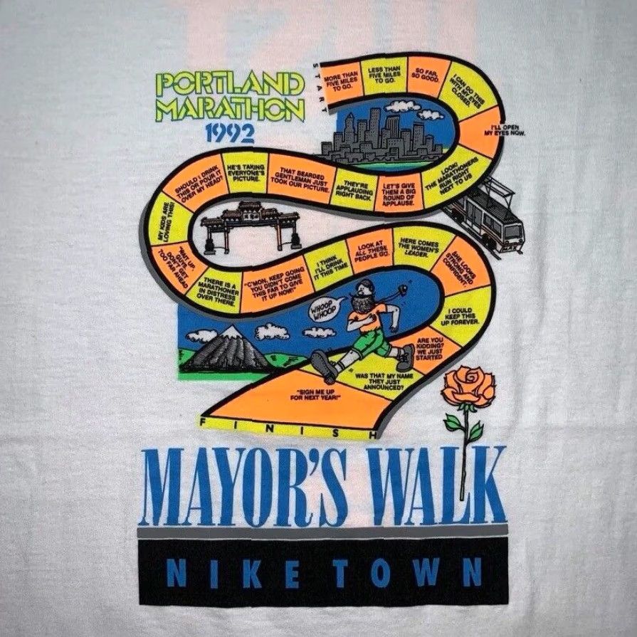 Nike VINTAGE Nike T-Shirt USA Mayor 90s Medium White Graphic Tee Mens Size US M / EU 48-50 / 2 - 2 Thumbnail