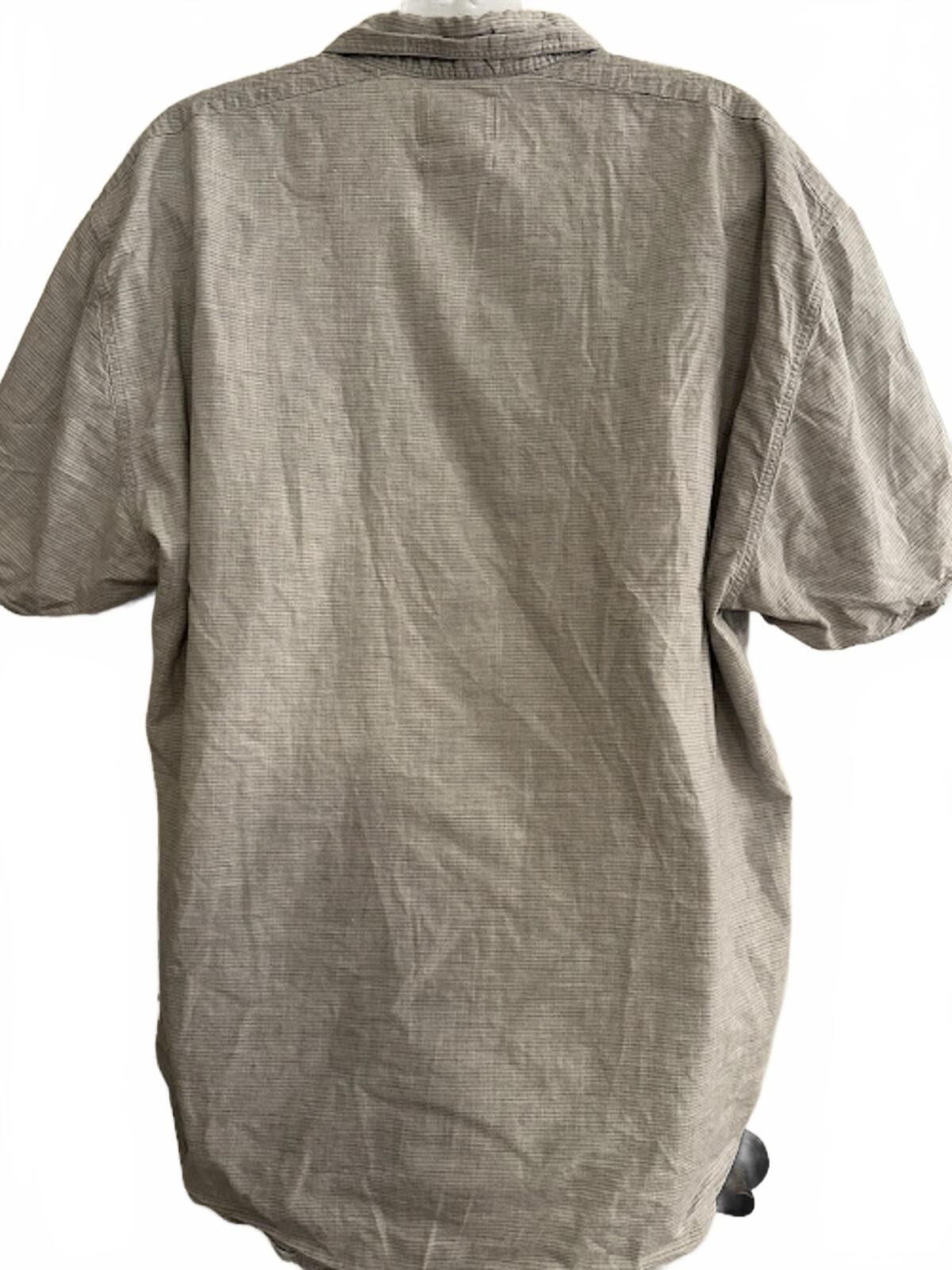 Billy Reid Billy Reid Gray Stripe Short Sleeve Shirt XL Size US XL / EU 56 / 4 - 2 Thumbnail
