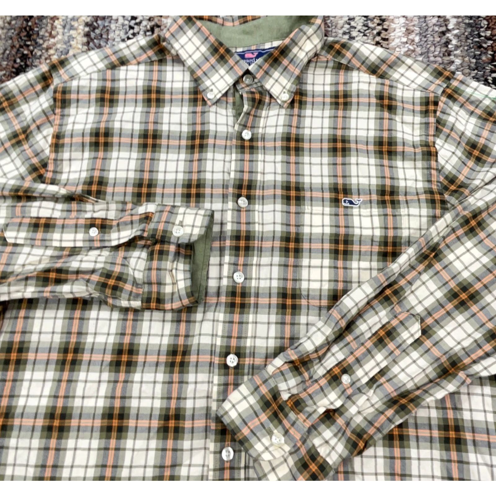 Vineyard Vines Vineyard Vines Shirt Men L Green Plaid Button Up Slim Tartan Whale Tucker Size US L / EU 52-54 / 3 - 4 Thumbnail