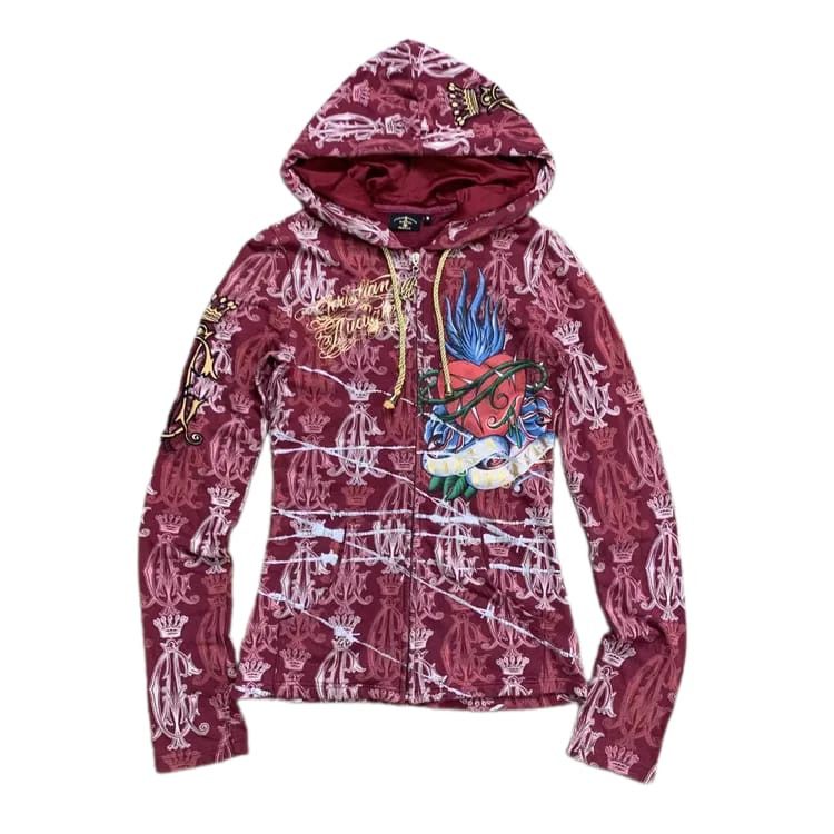 Christian Audigier Christian Audiger Ed Hardy Zip Hoodie Size S / US 4 / IT 40 - 1 Thumbnail