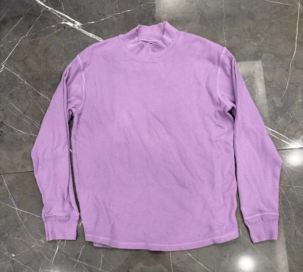 Stussy Men's Stüssy Mock Neck Thermal Long-Sleeve Lavender Cotton Size US XL / EU 56 / 4 - 1 Thumbnail