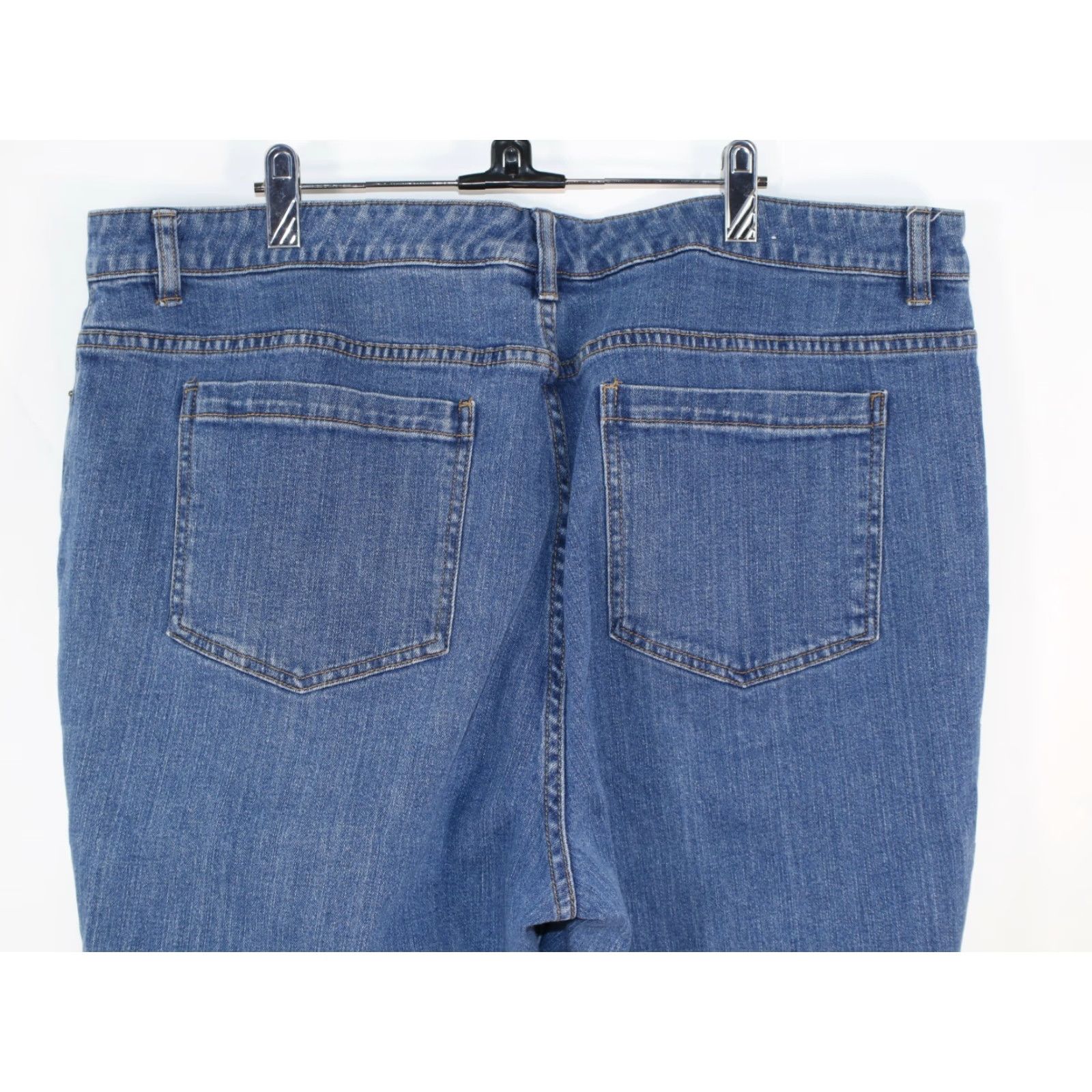CO Liz & Co Plus Size Bootcut Jeans 12W High Rise Stretch Denim Blue 42X30 Womens Size 42" / US 20 - 6 Thumbnail