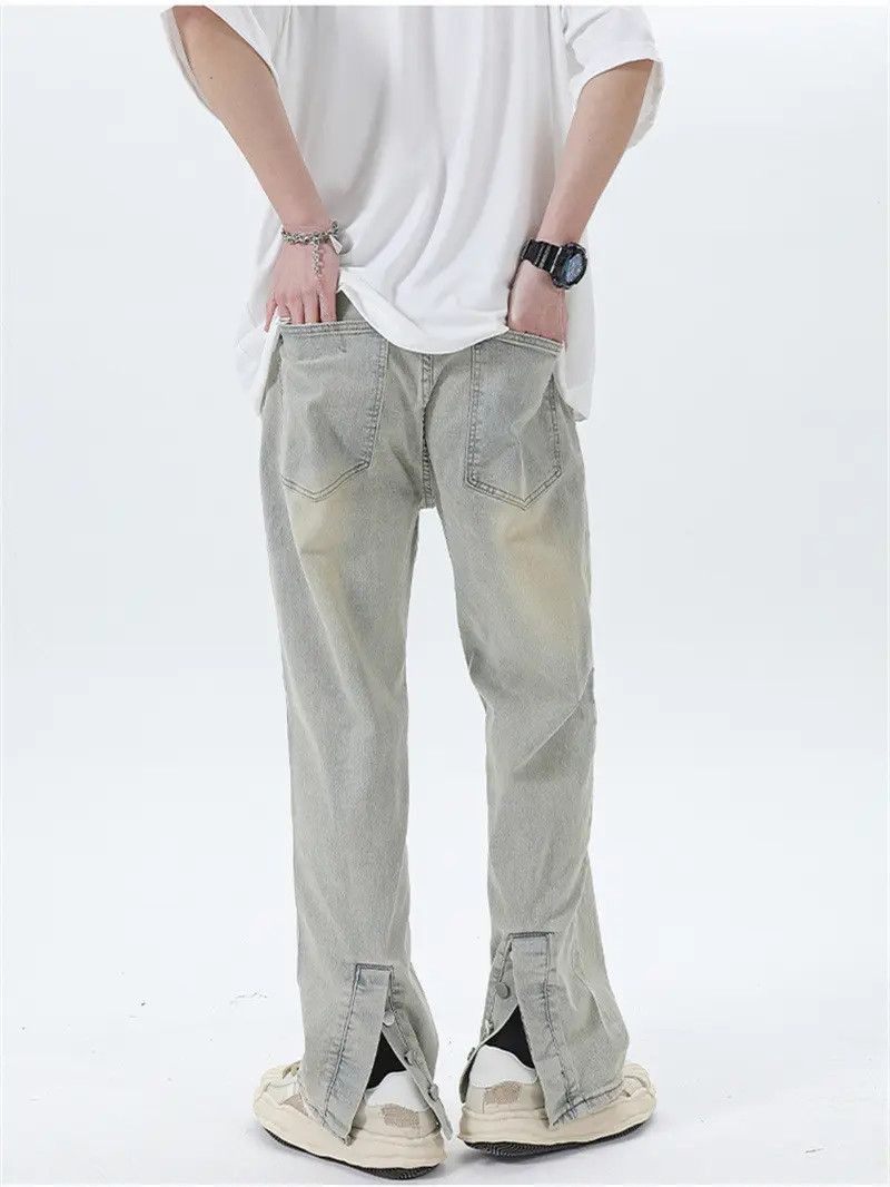 Japanese Brand Retro loose yellow mud straight leg jeans Size US 32 / EU 48 - 5 Thumbnail