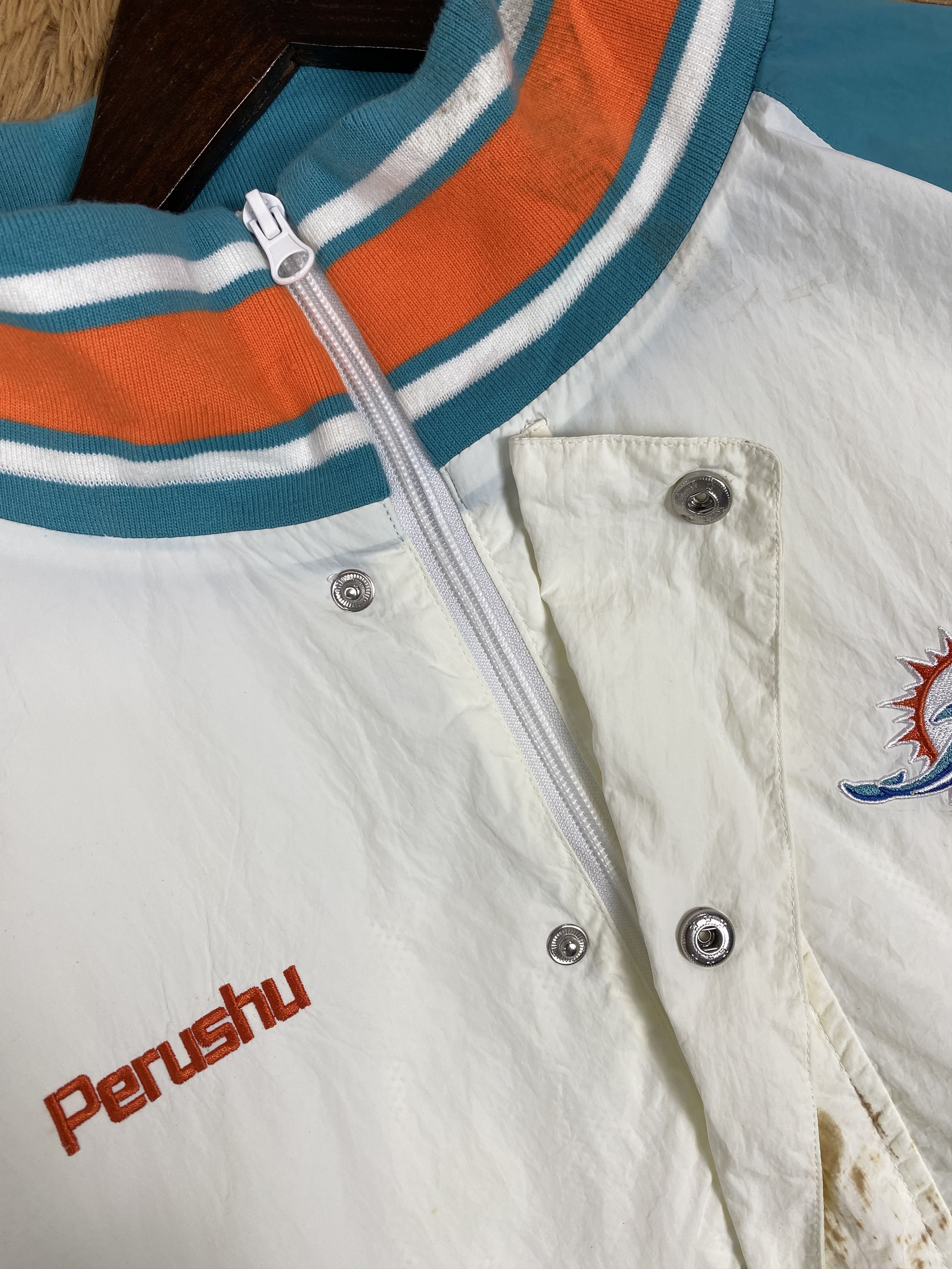 NFL × Vintage Vintage NFL Team Miami Dolphins Half Zipper Jacket Size US L / EU 52-54 / 3 - 2 Thumbnail