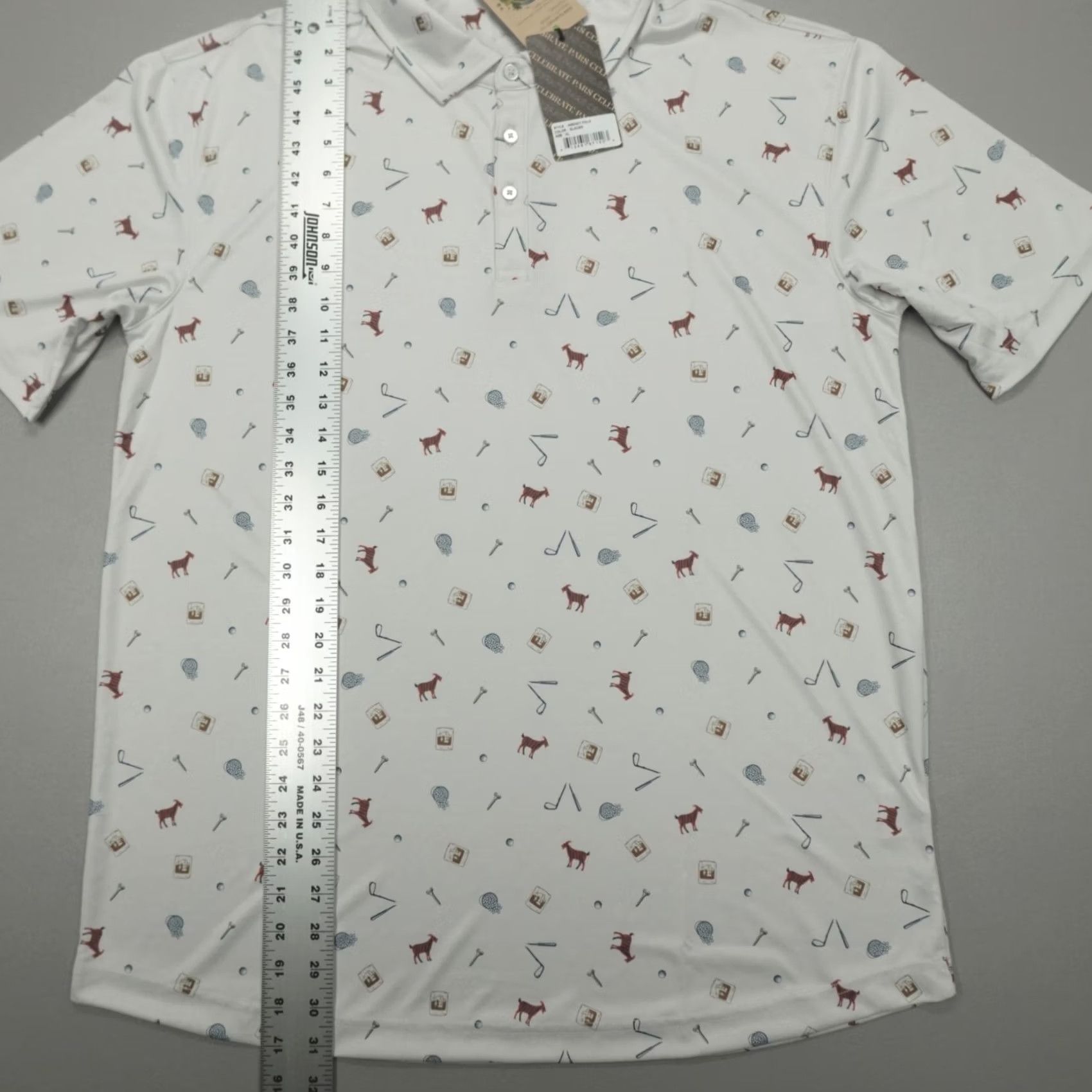 Vintage Swannies Golf Polo Shirt XL Gray Print Athletic S/S Men's Glacier Amendt Size US XL / EU 56 / 4 - 6 Thumbnail