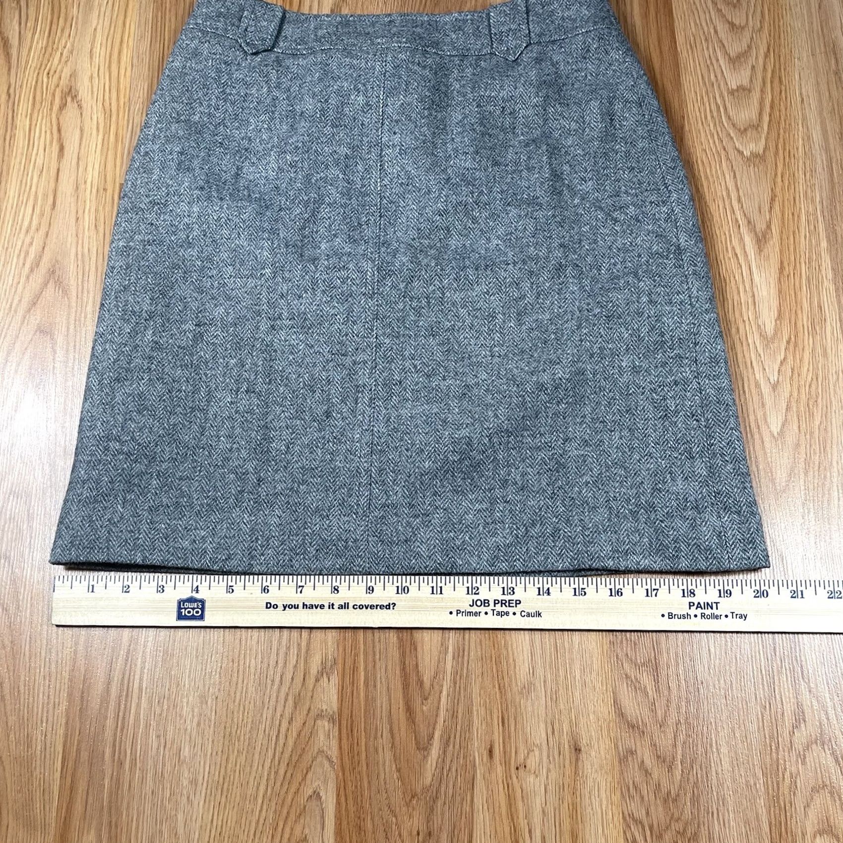 Talbots Talbots Womens Size 2 Solid Gray Wool Blend Knee Length Lined Pencil -Vintage Condition Size 26" / US 2 / IT 38 - 5 Thumbnail