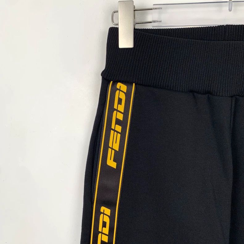 Fendi Fendi Black Jogger Pants with Logo Size US 38 / EU 54 - 3 Thumbnail