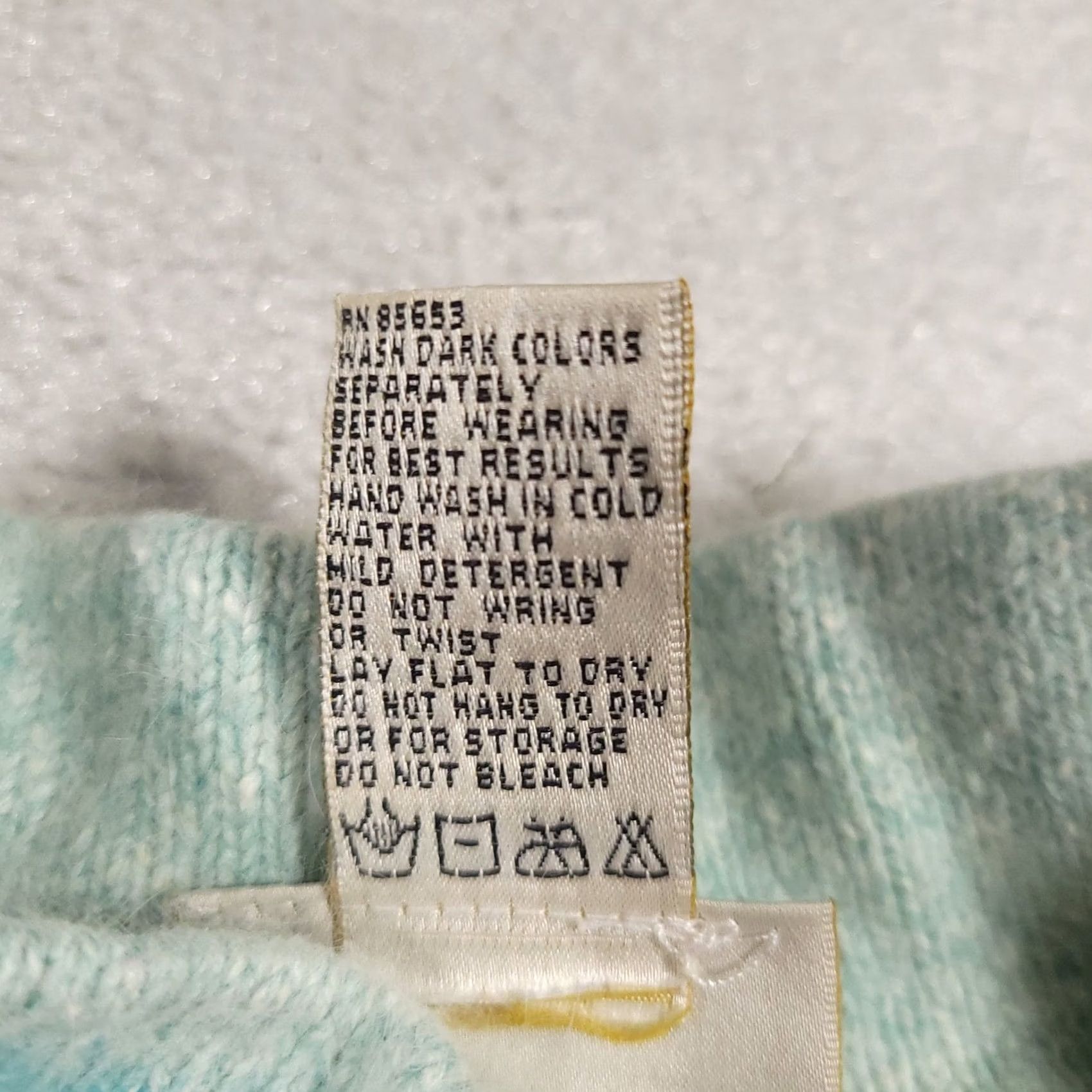 Vintage Monterey Petites by Koret Sweater Womens Medium Blue Angora Pullover Mock Neck 1/4 Zip Raglan Sleeve Knit Christmas Winter Fashion Pullover Size M / US 6-8 / IT 42-44 - 7 Thumbnail