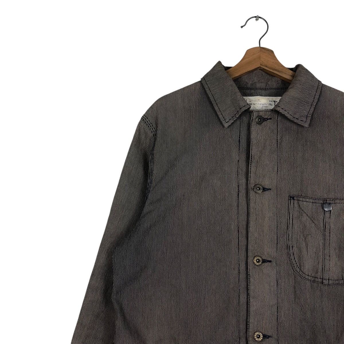 Japanese Brand 📌Vintage Hickory Chore Jacket Big Bill Stripe Issey Miyake Size US L / EU 52-54 / 3 - 8 Thumbnail