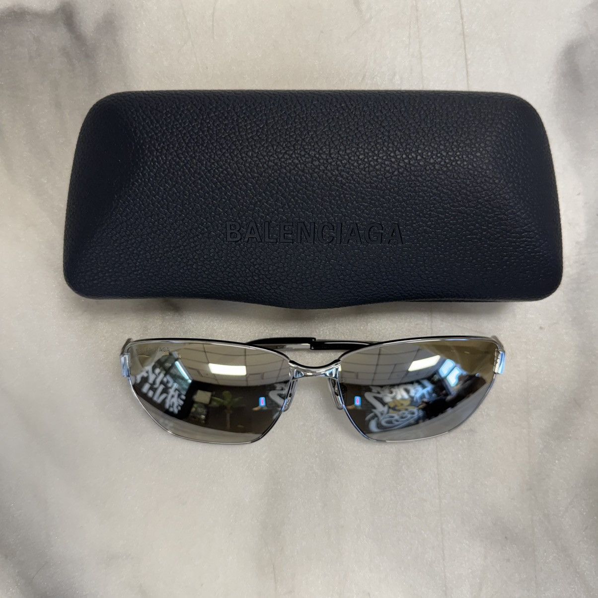 Balenciaga Balenciaga BB0375OA Sunglasses Silver Size ONE SIZE - 7 Thumbnail