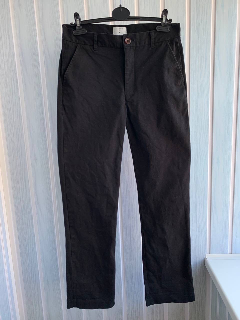 Percival × Vintage Percival Black Cotton &Elastane Pockets Button Trousers Size US 30 / EU 46 - 1 Thumbnail