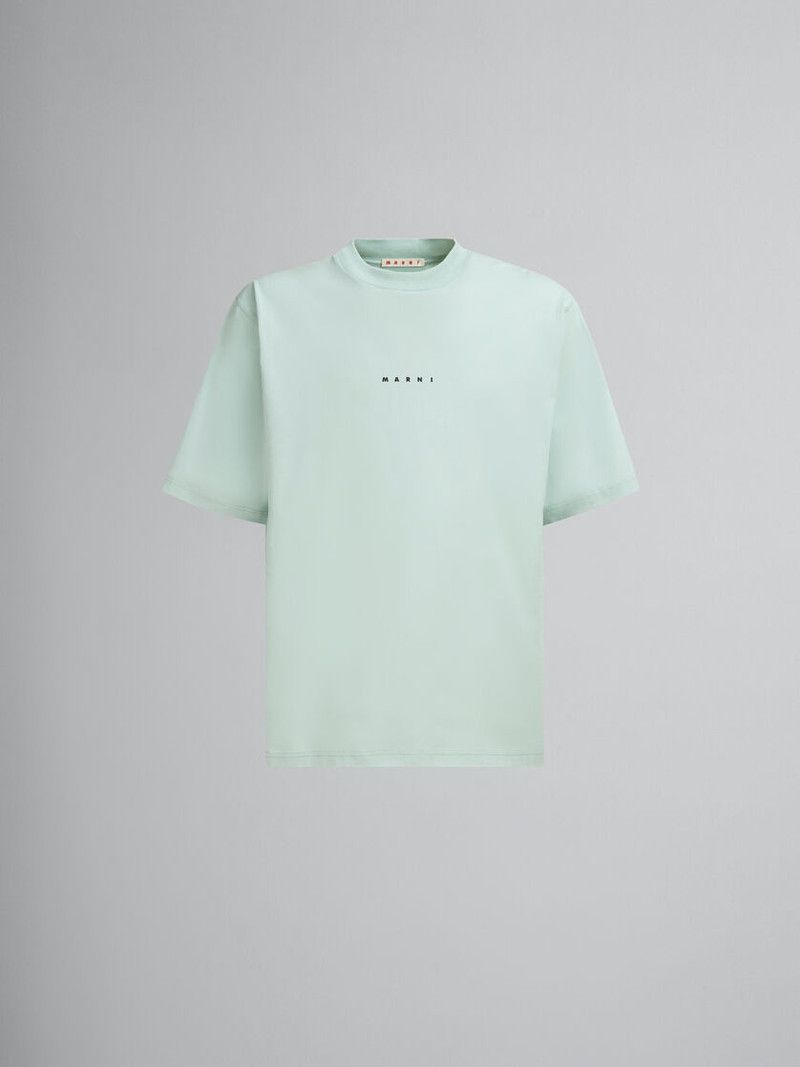 Marni o1f1d3z1125 Marni Logo T-Shirt in Light Green Size US S / EU 44-46 / 1 - 1 Thumbnail