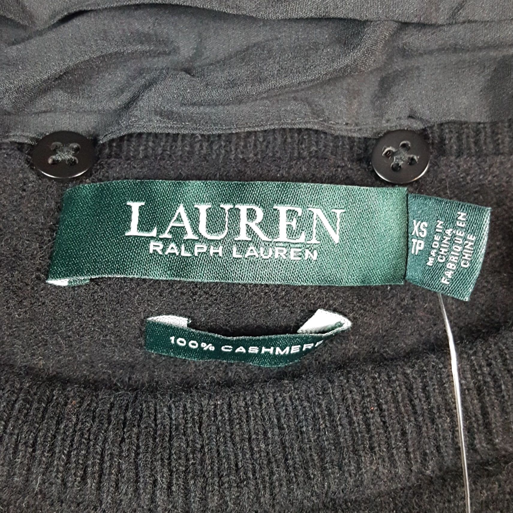 Ralph Lauren VINTAGE Lauren Ralph Lauren Black Cashmere Knit Pullover Sweater Women's XS Long Sleeve Crew Neck Preppy 90s Fashion Menswear Size XS / US 0-2 / IT 36-38 - 7 Thumbnail