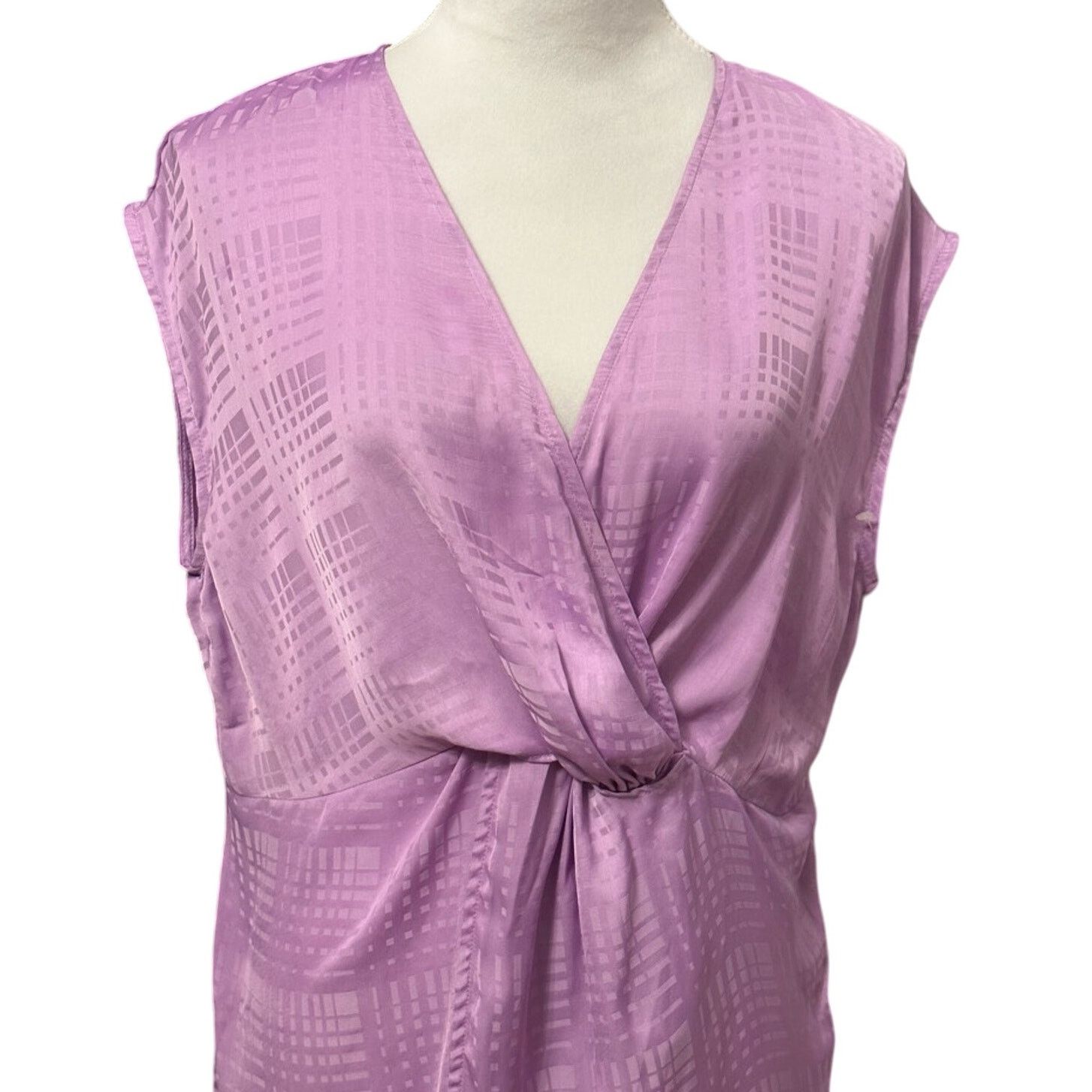 Other Halogen Twist Front Blouse Sleeveless Purple Women's 1X NWOT Size XL / US 12-14 / IT 48-50 - 3 Thumbnail