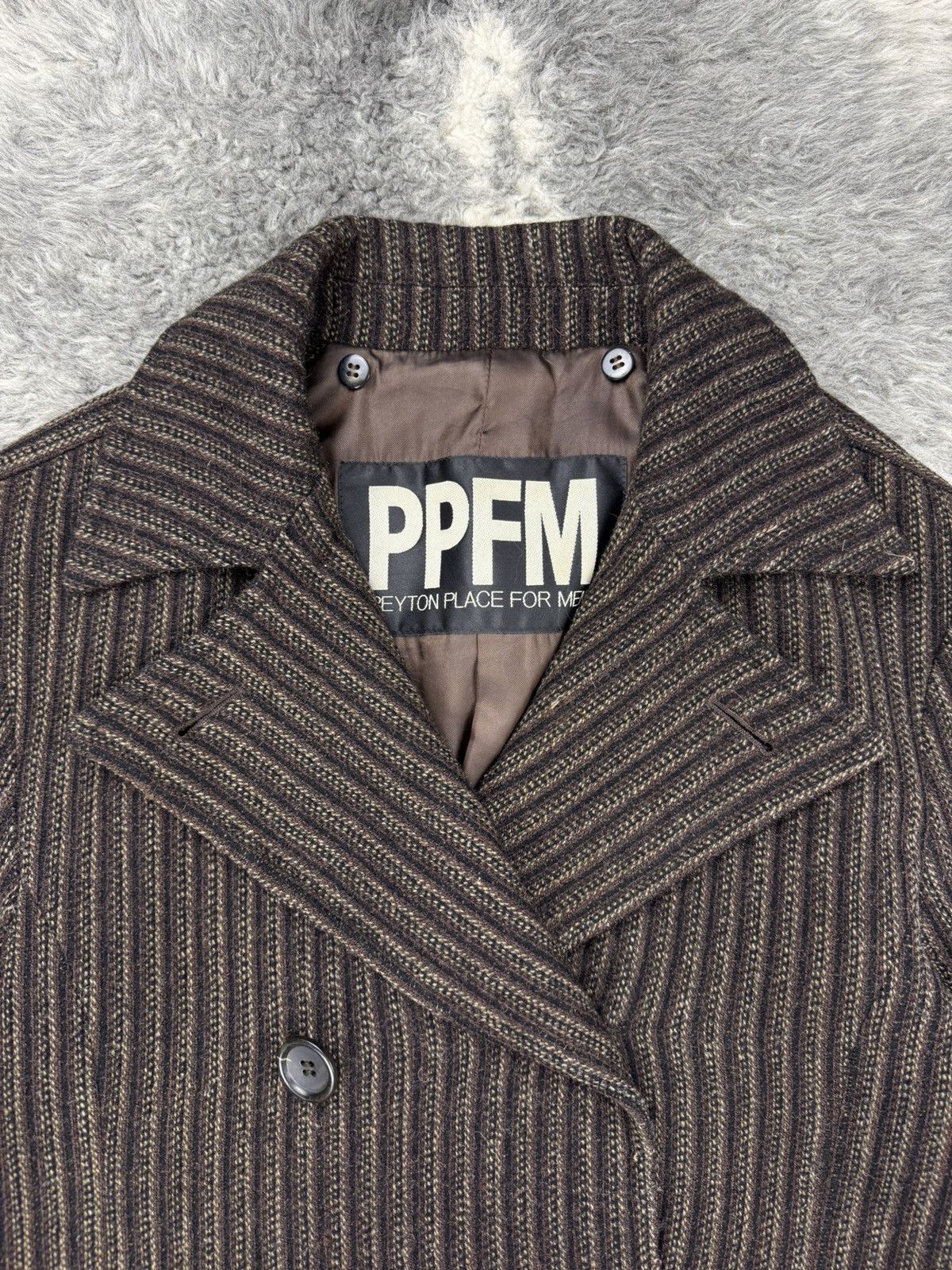 Beauty Beast Vintage 90s PPFM Big Label Double Breasted Wool Long Coat Size US M / EU 48-50 / 2 - 5 Thumbnail