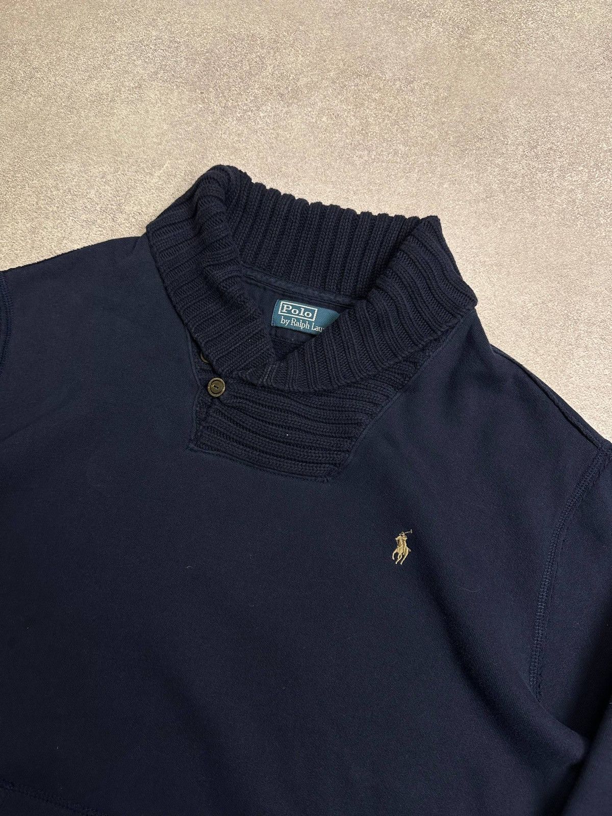 Polo Ralph Lauren Vintage Polo Ralph Lauren RRL High Colar Blue Sweater Rare Size US XL / EU 56 / 4 - 2 Thumbnail