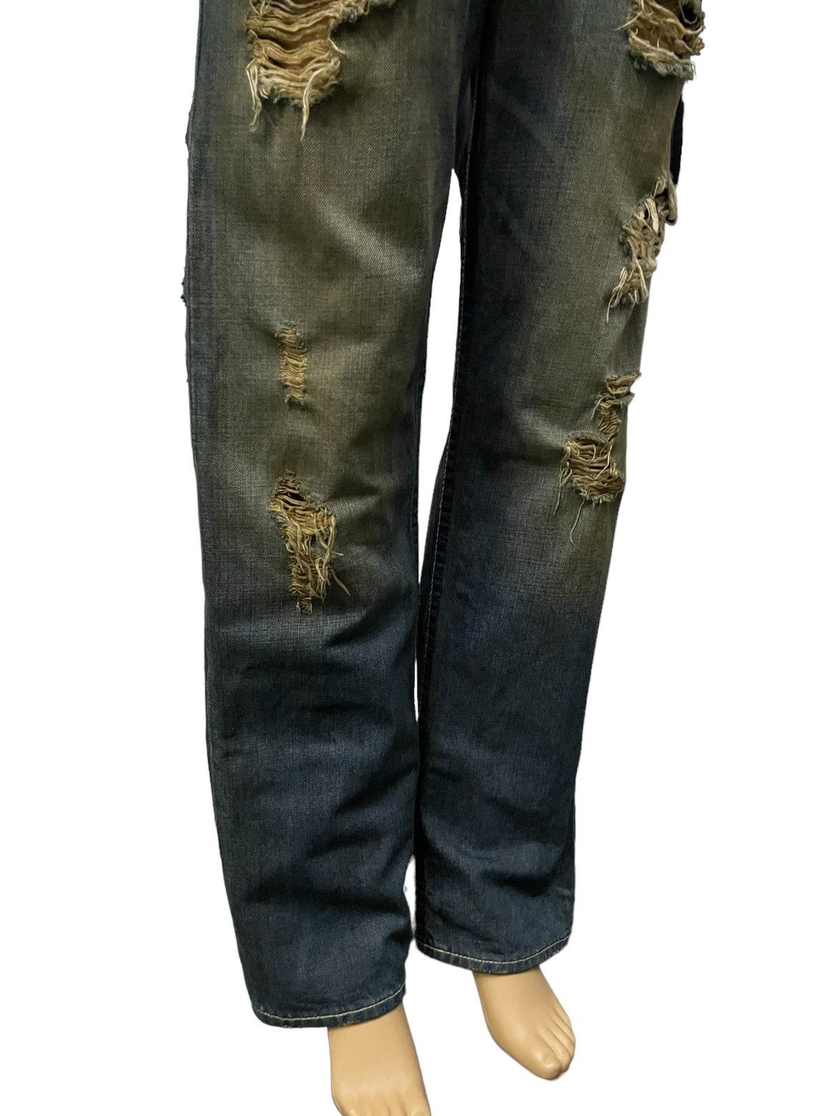 Hysteric Glamour × In The Attic Co&Lu Japan Mud Wash Distressed Jeans Size US 30 / EU 46 - 5 Thumbnail