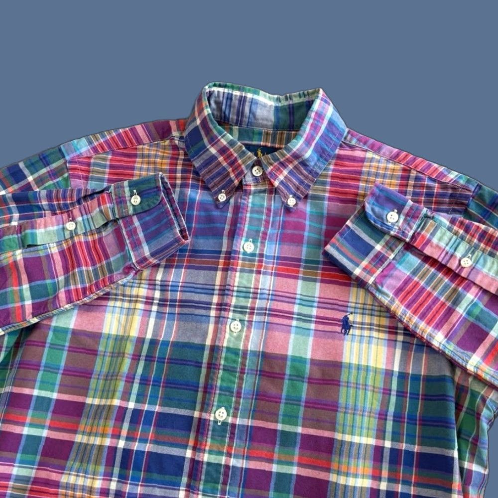 Ralph Lauren VINTAGE Ralph Lauren Shirt Plaid Button-Up Mens Long Sleeve M Size US M / EU 48-50 / 2 - 1 Thumbnail