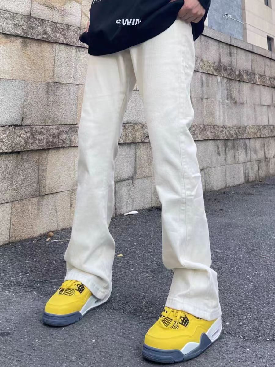 High street apricot all-match stacked bootcut jeans