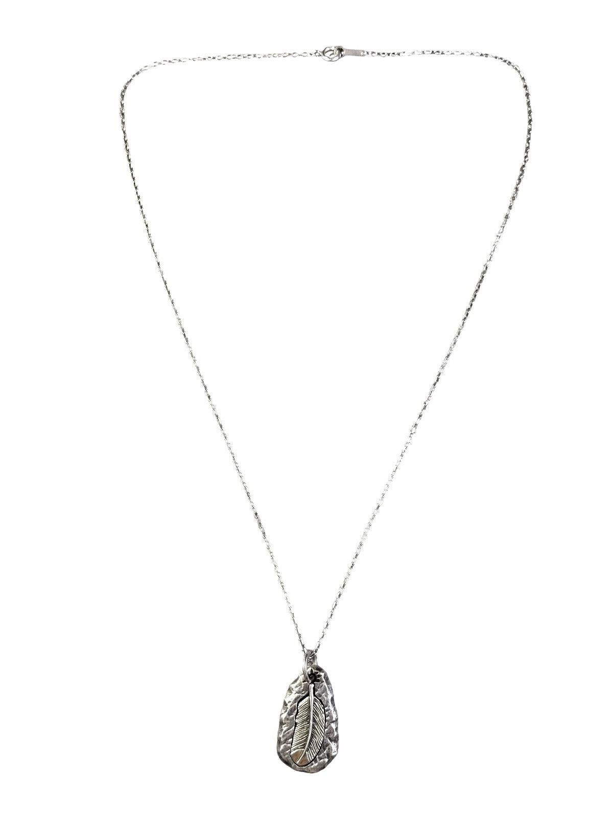 Vintage 90s RED ROCK STERLING SILVER FEATHER MEDALLION NECKLACE Size ONE SIZE - 2 Thumbnail