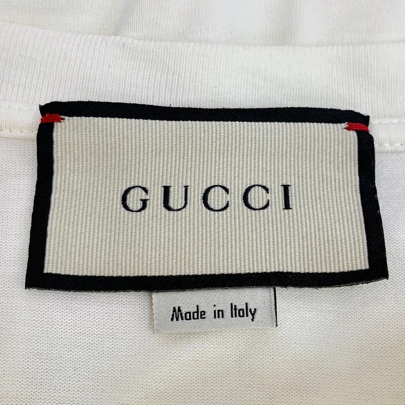 Gucci Gucci Beige striped letter print cotton round-neck short-s Size US L / EU 52-54 / 3 - 6 Thumbnail