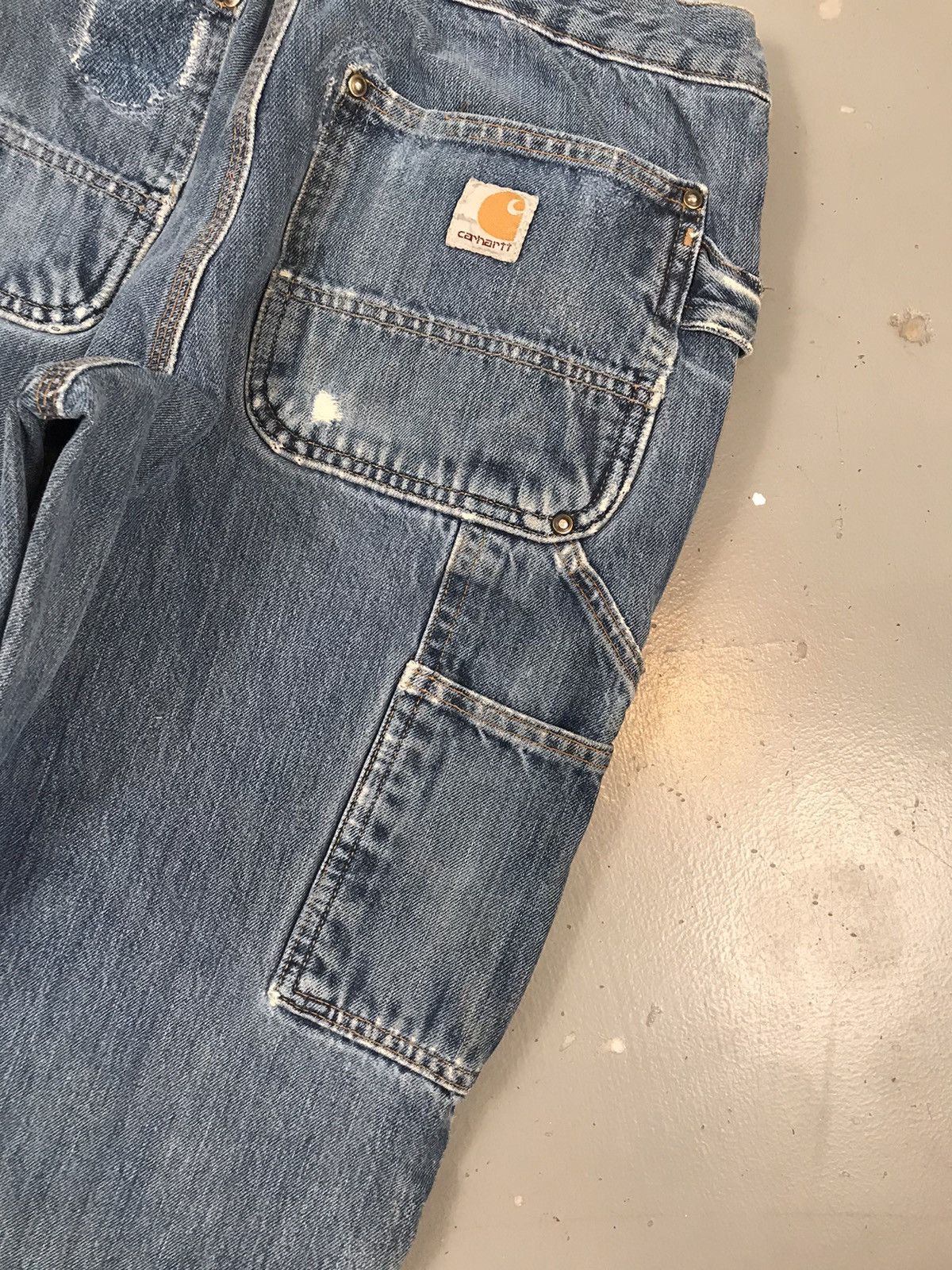 Carhartt × Vintage Vintage Carhartt distressed double knee denim Size US 28 / EU 44 - 10 Thumbnail
