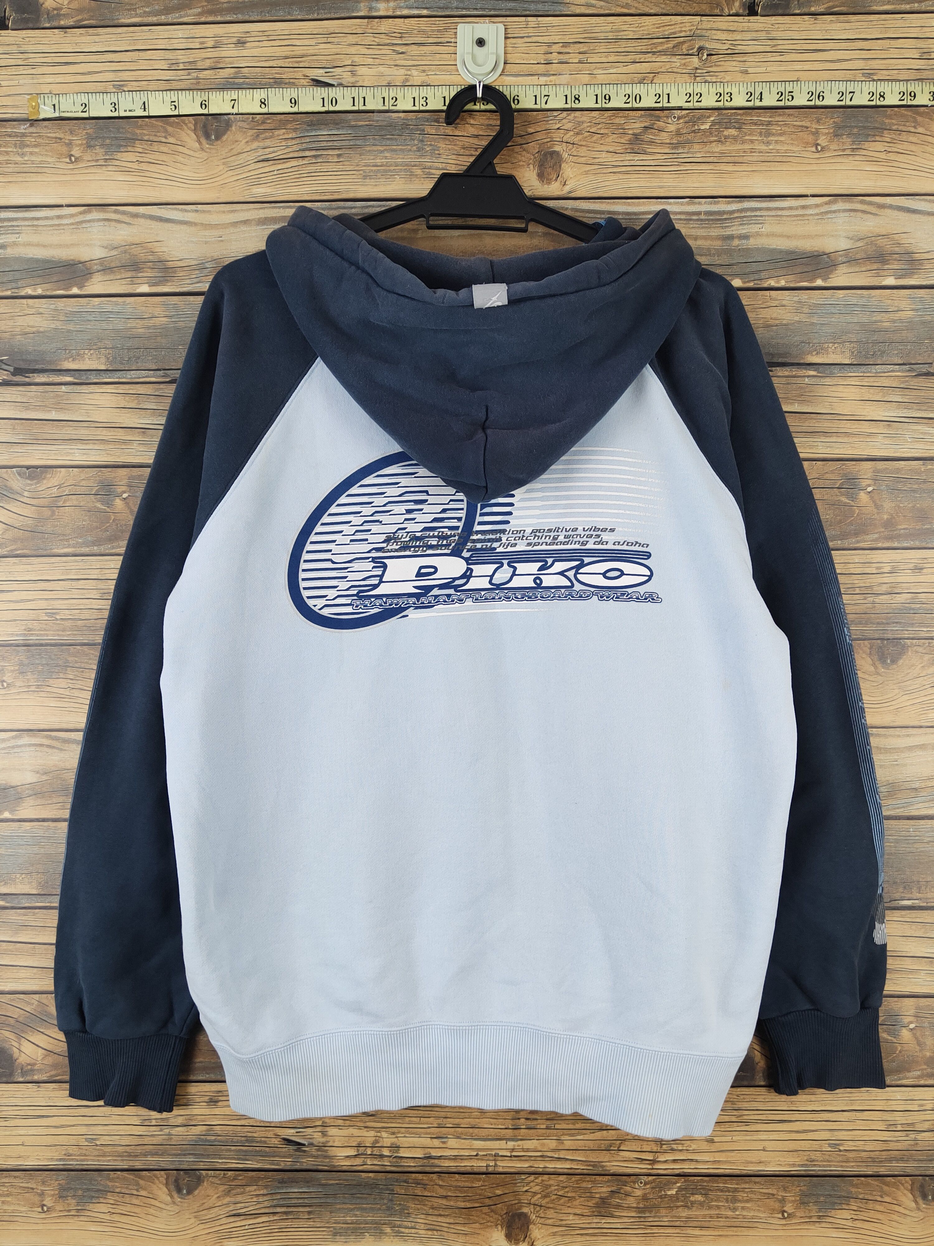 Japanese Brand Piko Blue Hoodie Sweaters #W954 Size US L / EU 52-54 / 3 - 1 Thumbnail