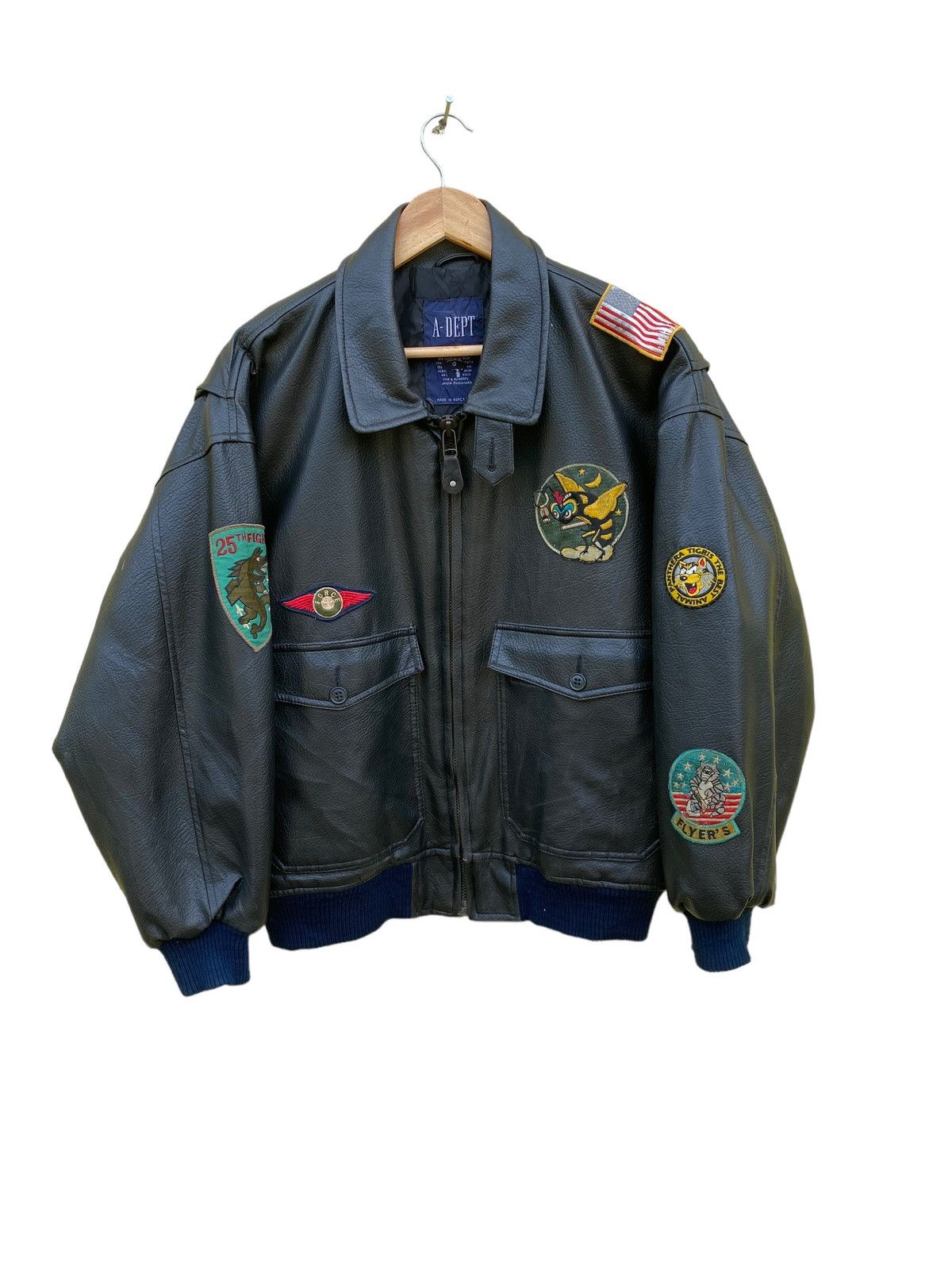 Vintage Vintage Us Air force A-dept bomber leather jacket Size US M / EU 48-50 / 2 - 3 Thumbnail