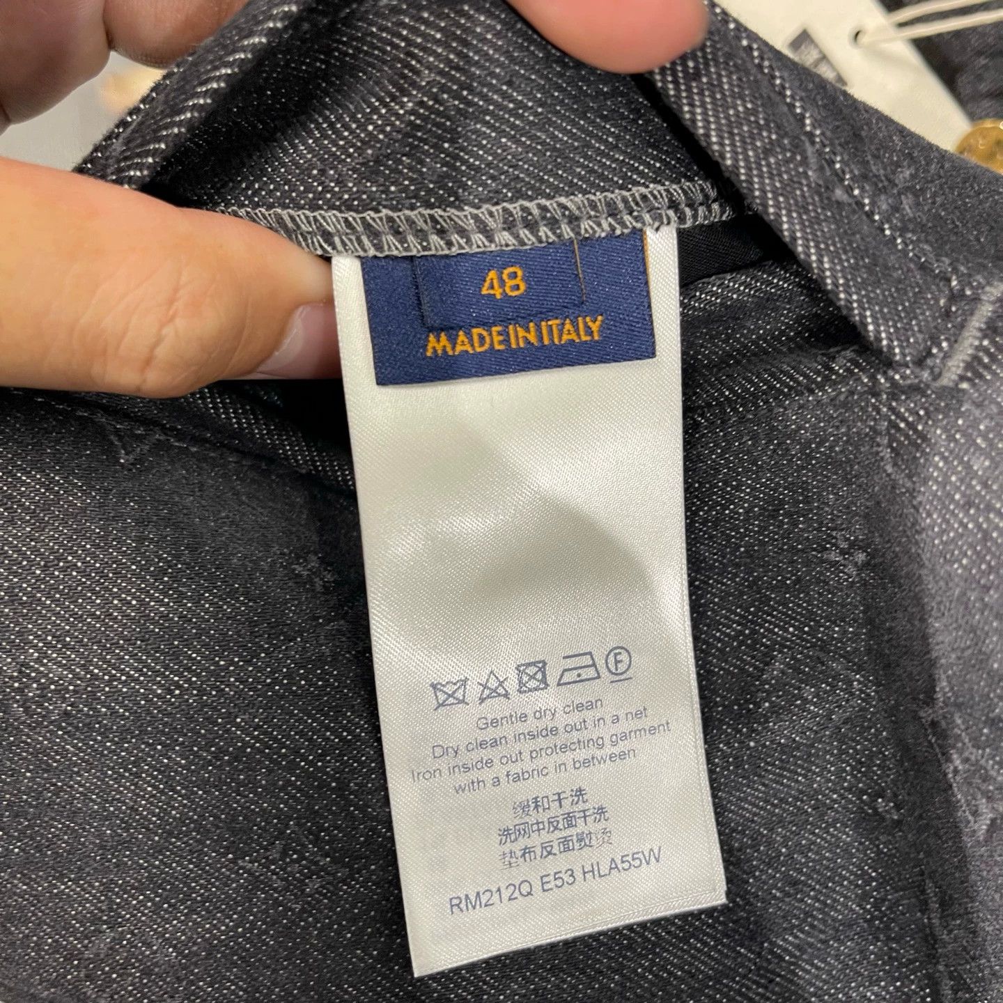 Louis Vuitton LV black Monogram Shadow all over denim jacket Size US M / EU 48-50 / 2 - 4 Thumbnail