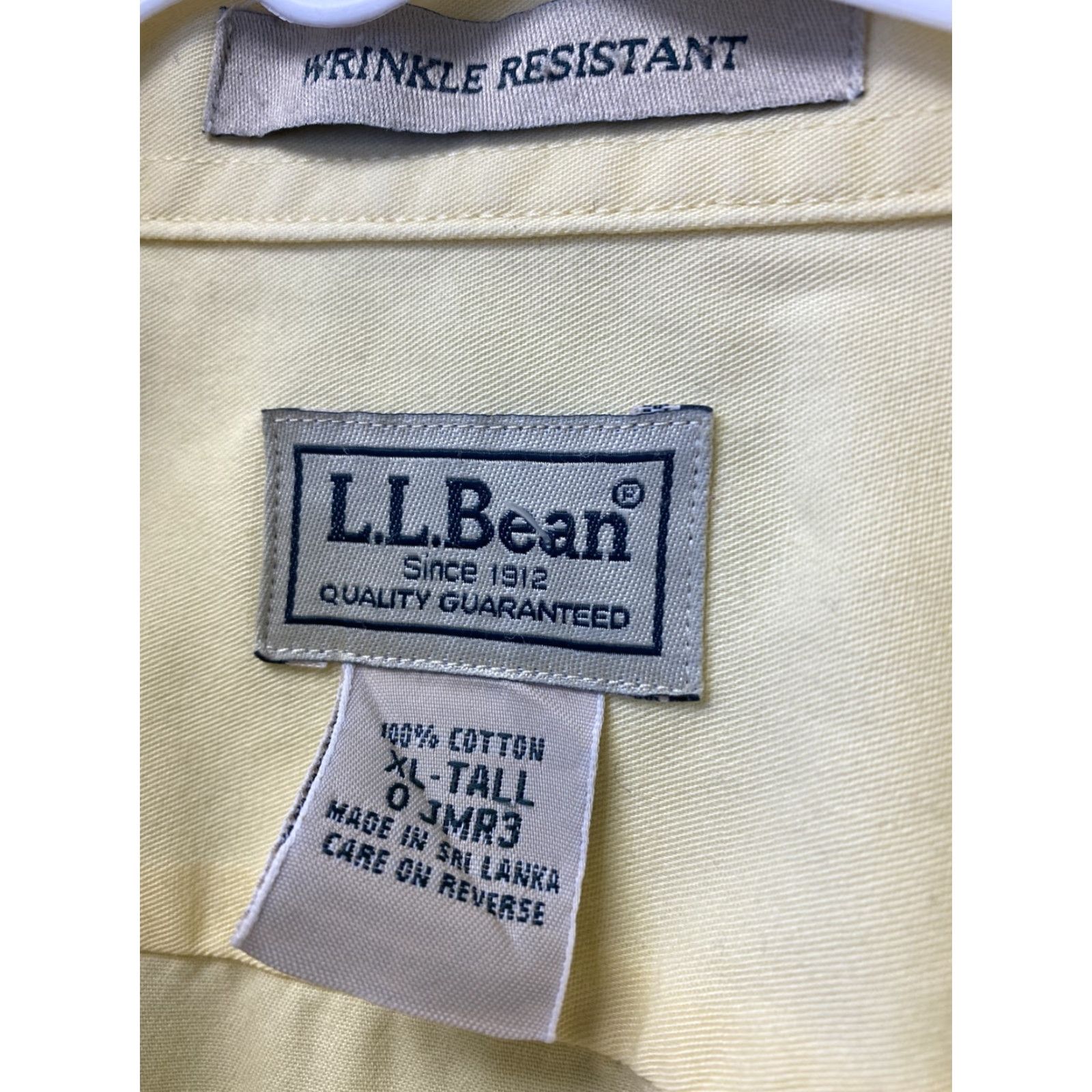 Vintage L.L. Bean Vintage Button-Up Shirt Men's XLT Yellow Solid Long Sleeve Casual Outdoor Size US XL / EU 56 / 4 - 4 Thumbnail