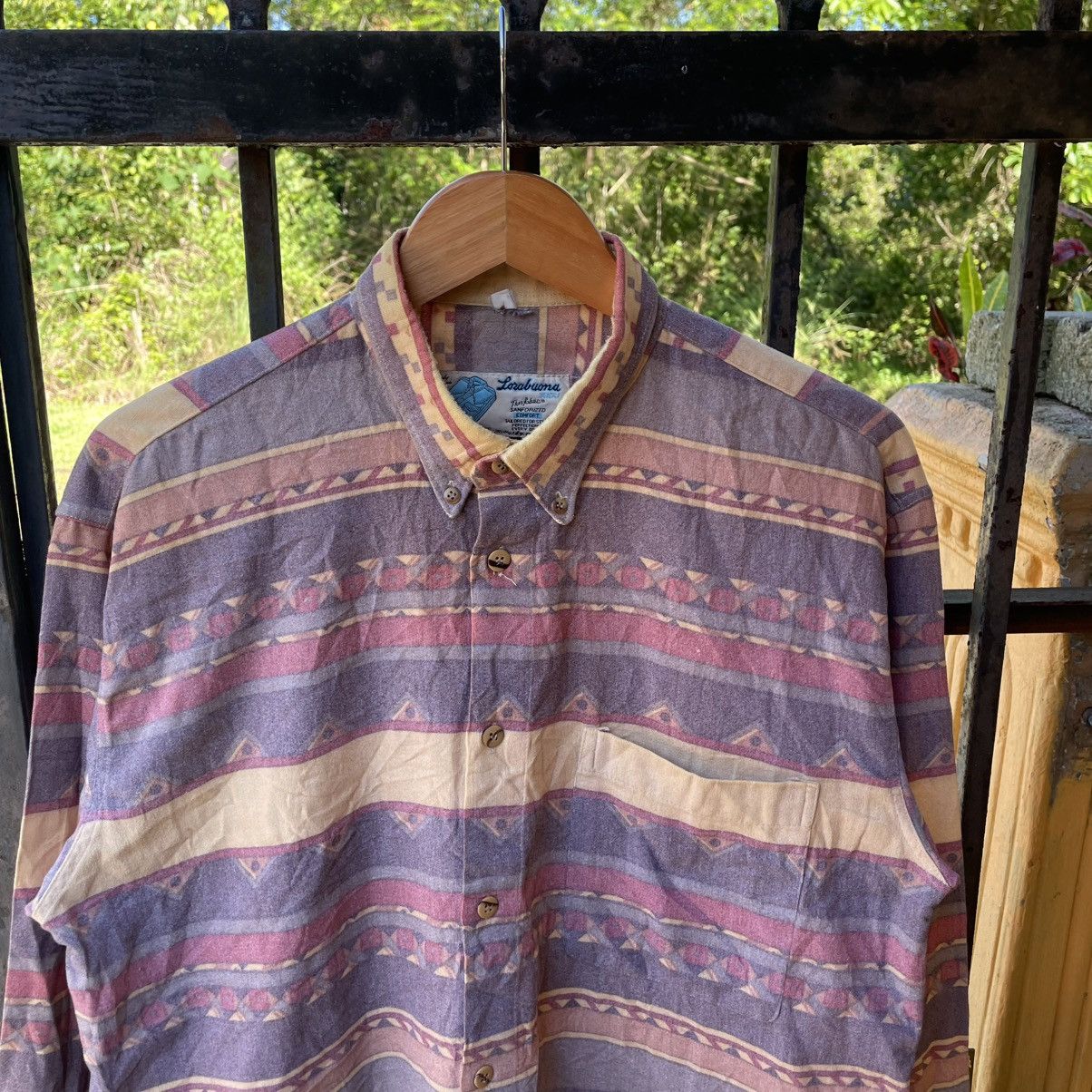 Japanese Brand × Vintage 🔥Vintage 80s Retro Nostalgic Modern Style Navajo Shirts Size US L / EU 52-54 / 3 - 4 Thumbnail