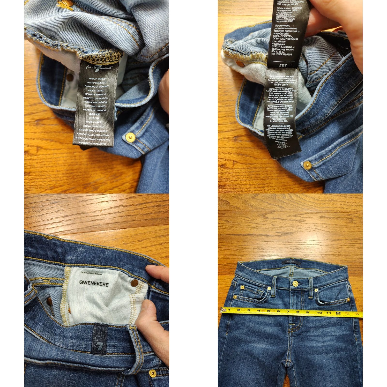 7 For All Mankind 7 For All Mankind Jeans Womens 25 Blue Skinny High Waist Gwenevere Slim Stretch 29in Inseam Denim Zip Pocket USA 90s Brand: 7 For All Mankind Size 42" / US 20 - 8 Thumbnail