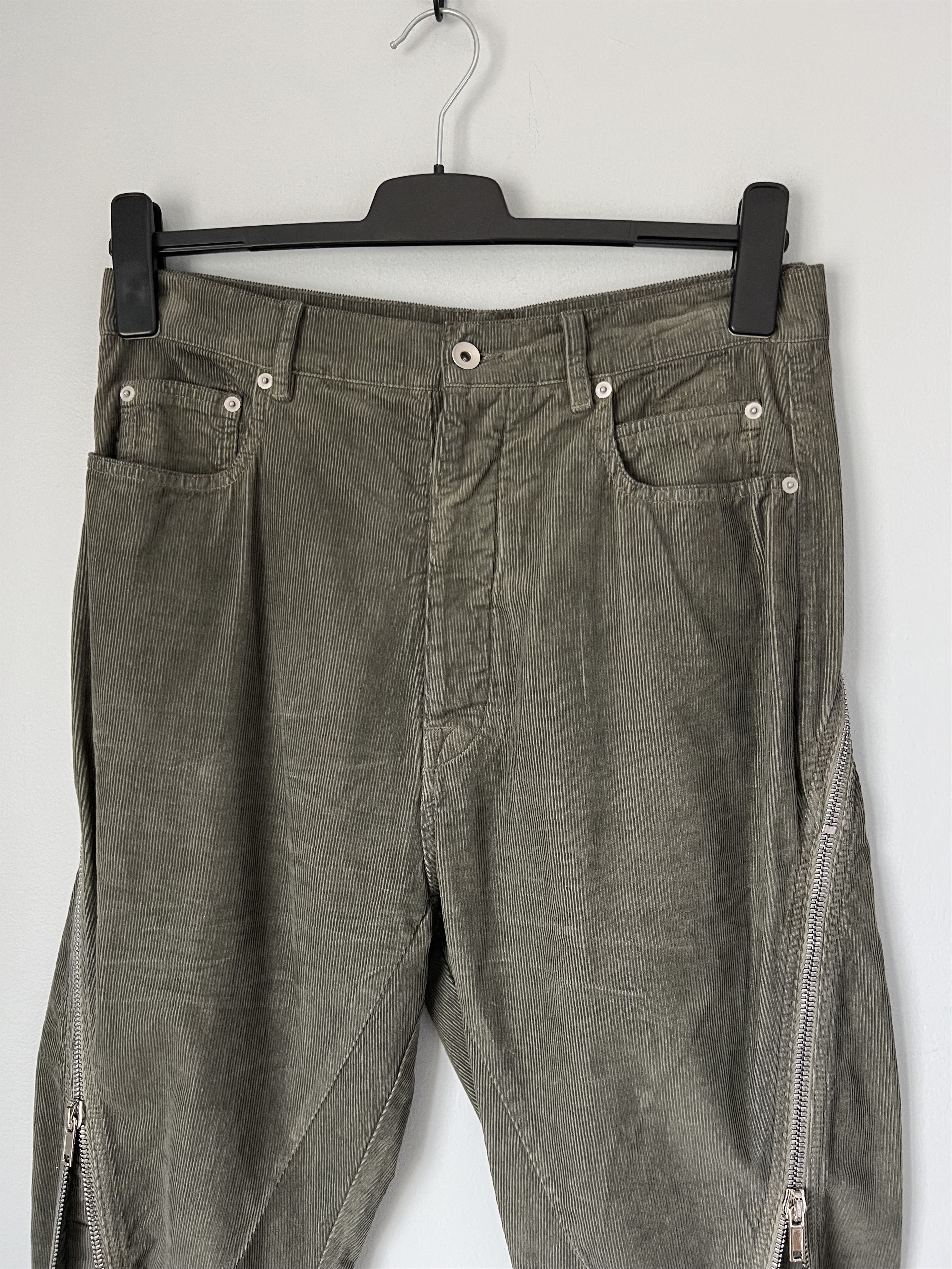 Rick Owens Drkshdw Rick Owens DRKSHDW Corduroy Bolana Banana Pants Size US 31 - 2 Thumbnail