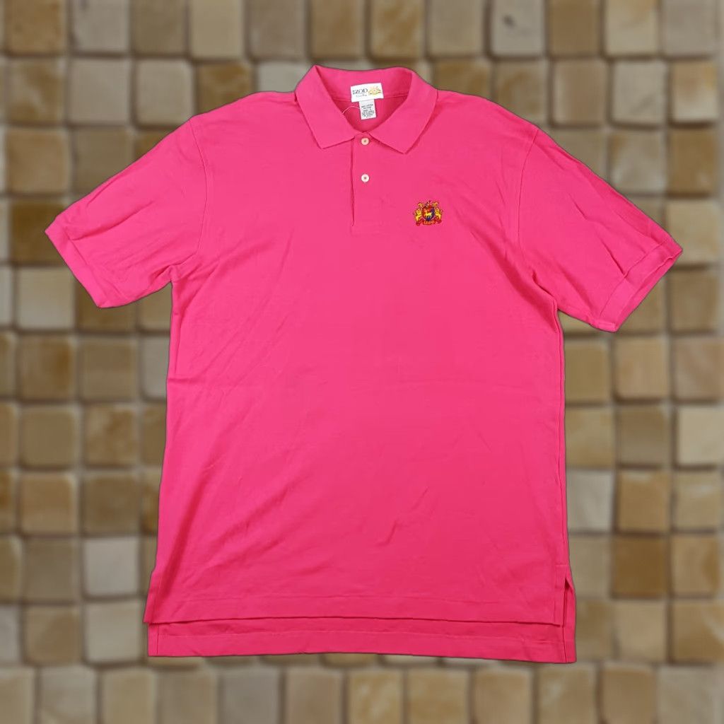 Izod VINTAGE IZOD Golf Club Pink Polo Shirt Men's Large Short Sleeve Button Collared 90s Preppy Size US L / EU 52-54 / 3 - 1 Thumbnail